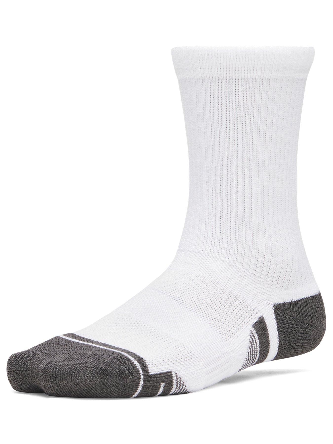 Image 2 of 3 of UNDER ARMOUR Junior Unisex Tech 3 Pack Crew Socks - White