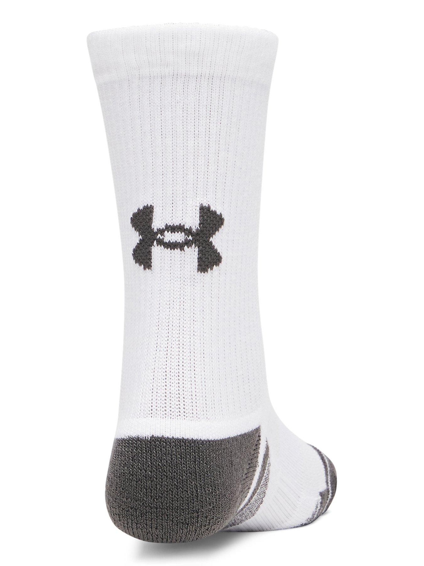 Image 3 of 3 of UNDER ARMOUR Junior Unisex Tech 3 Pack Crew Socks - White
