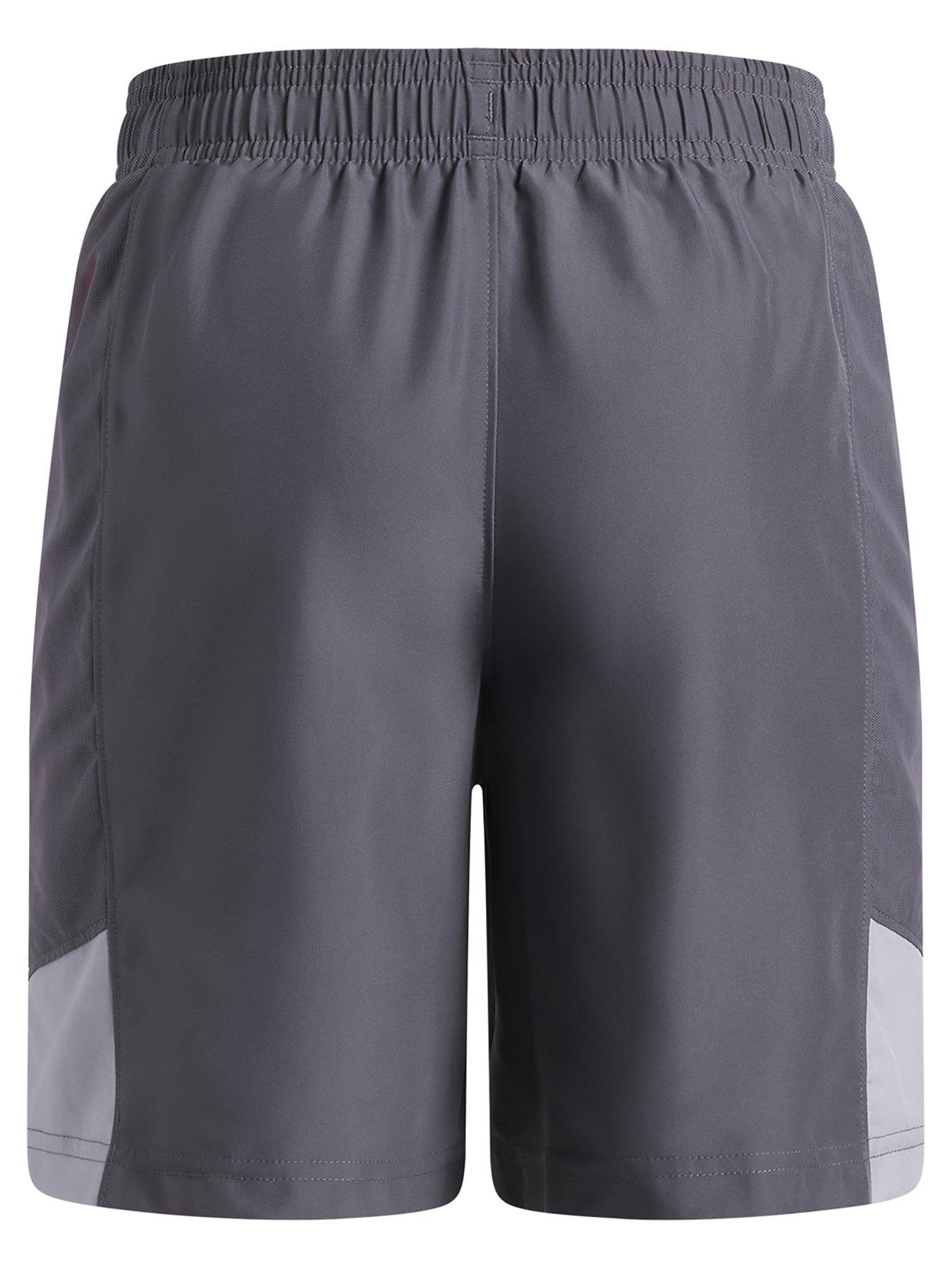 Image 2 of 3 of UNDER ARMOUR Boys Lightweight Woven Elasticated Waist Sports Shorts - Grey