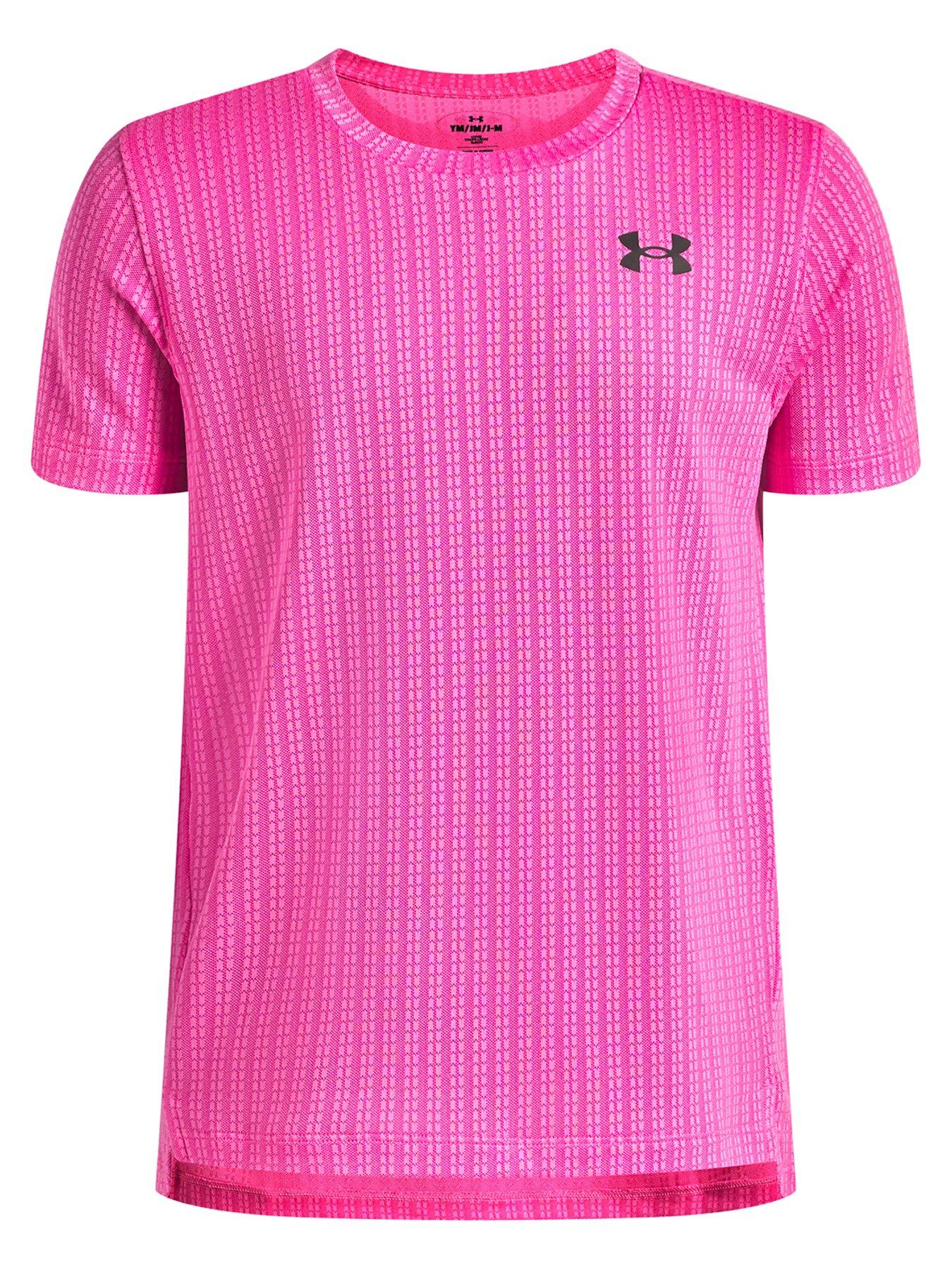 Image 1 of 3 of UNDER ARMOUR Boys Training Tech Vent Jacquard T-Shirt - Pink