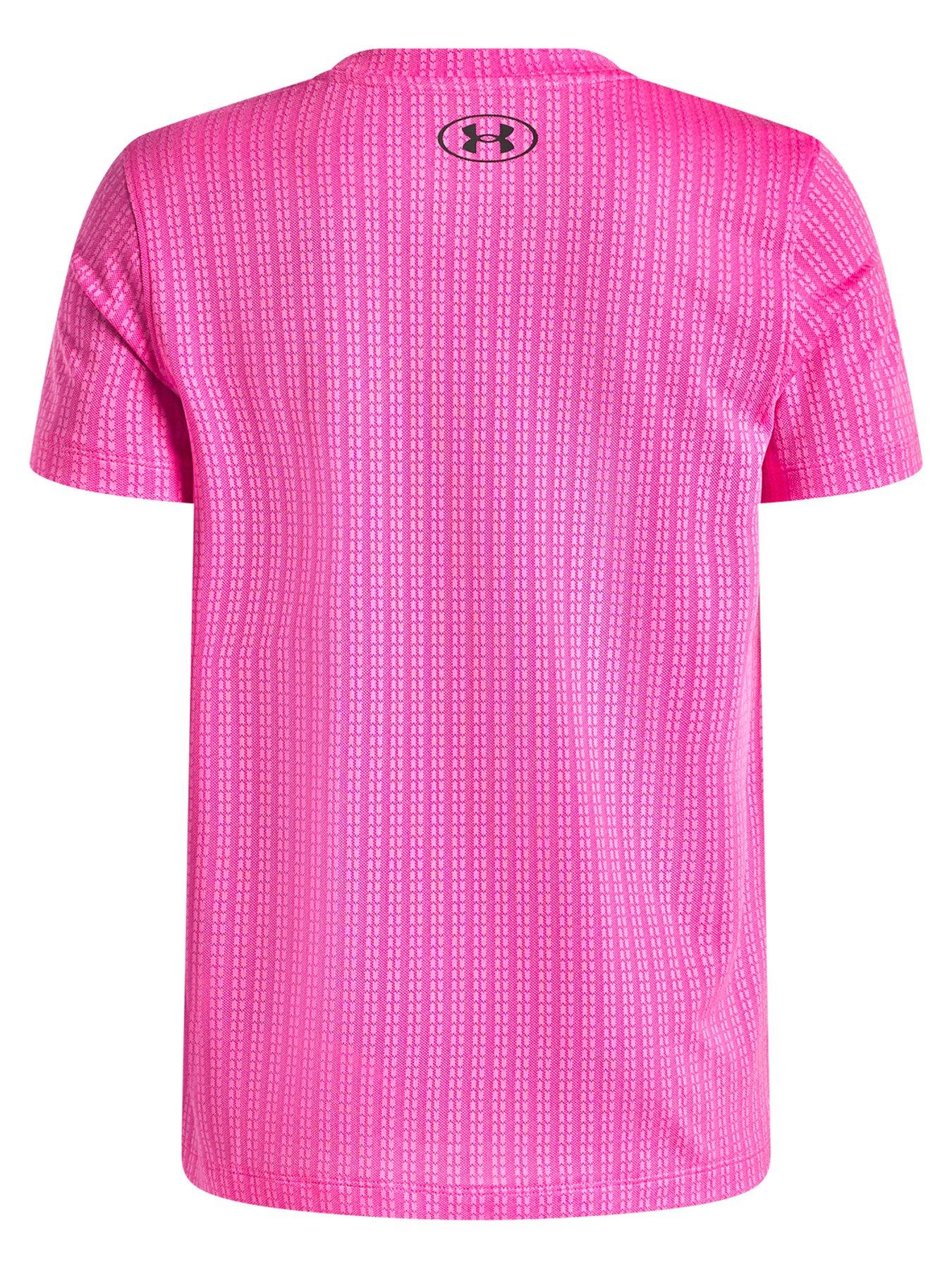 Image 2 of 3 of UNDER ARMOUR Boys Training Tech Vent Jacquard T-Shirt - Pink