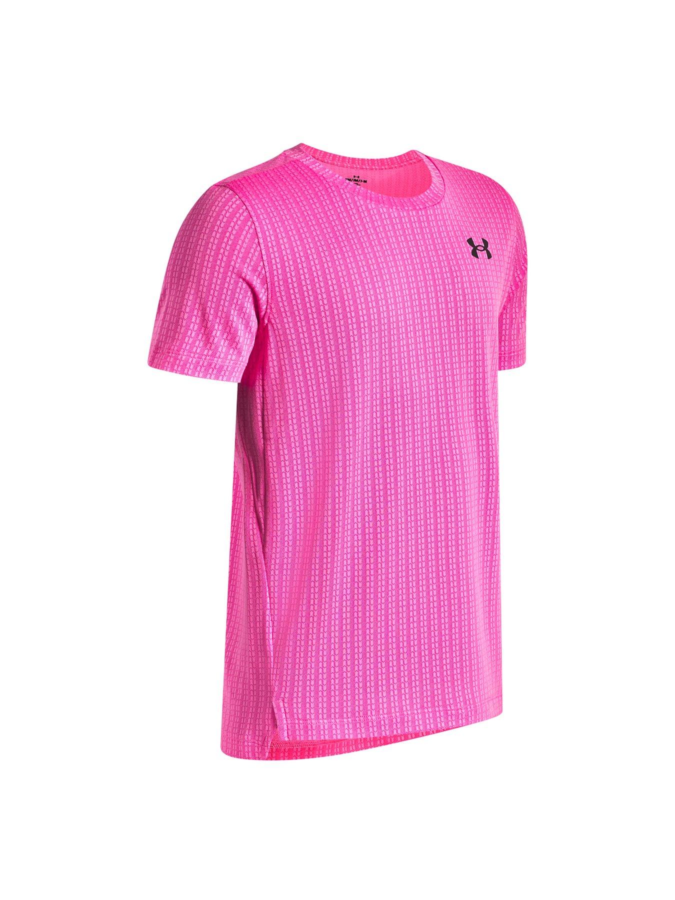 Image 3 of 3 of UNDER ARMOUR Boys Training Tech Vent Jacquard T-Shirt - Pink