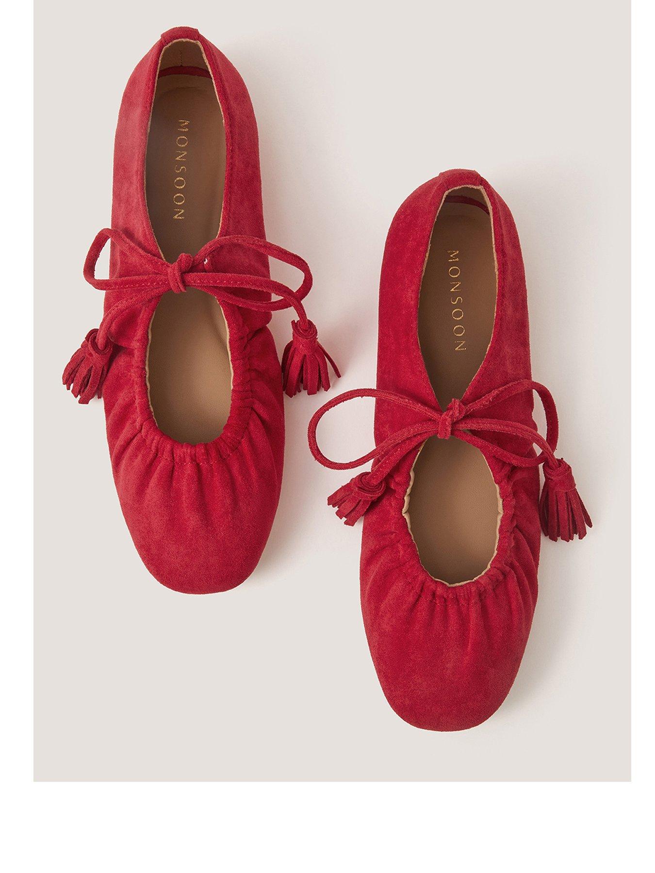 Image 1 of 3 of Monsoon Blair Ballet Pump - Red