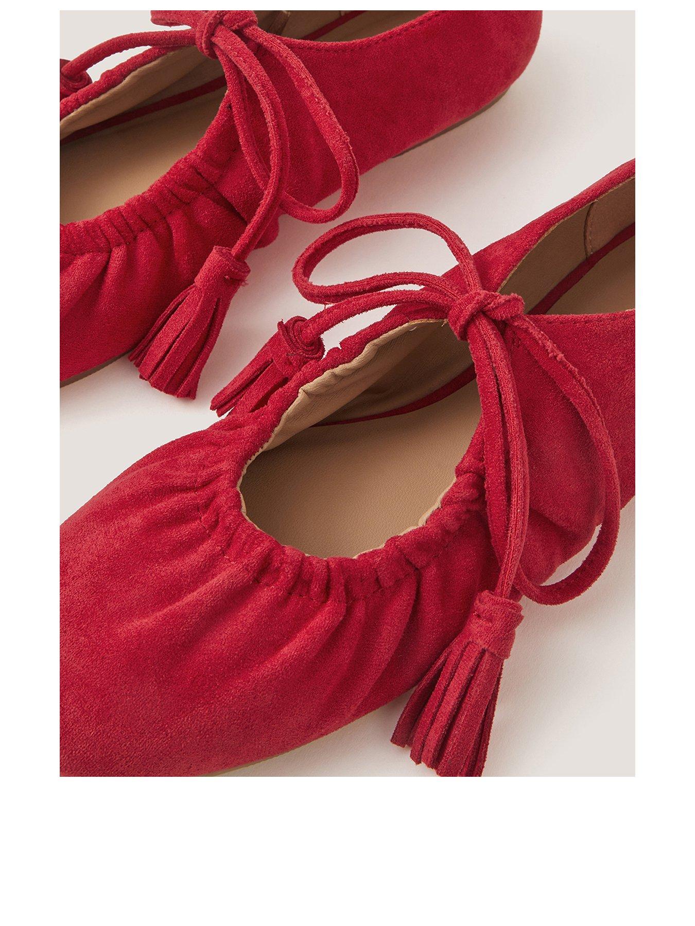 Image 3 of 3 of Monsoon Blair Ballet Pump - Red