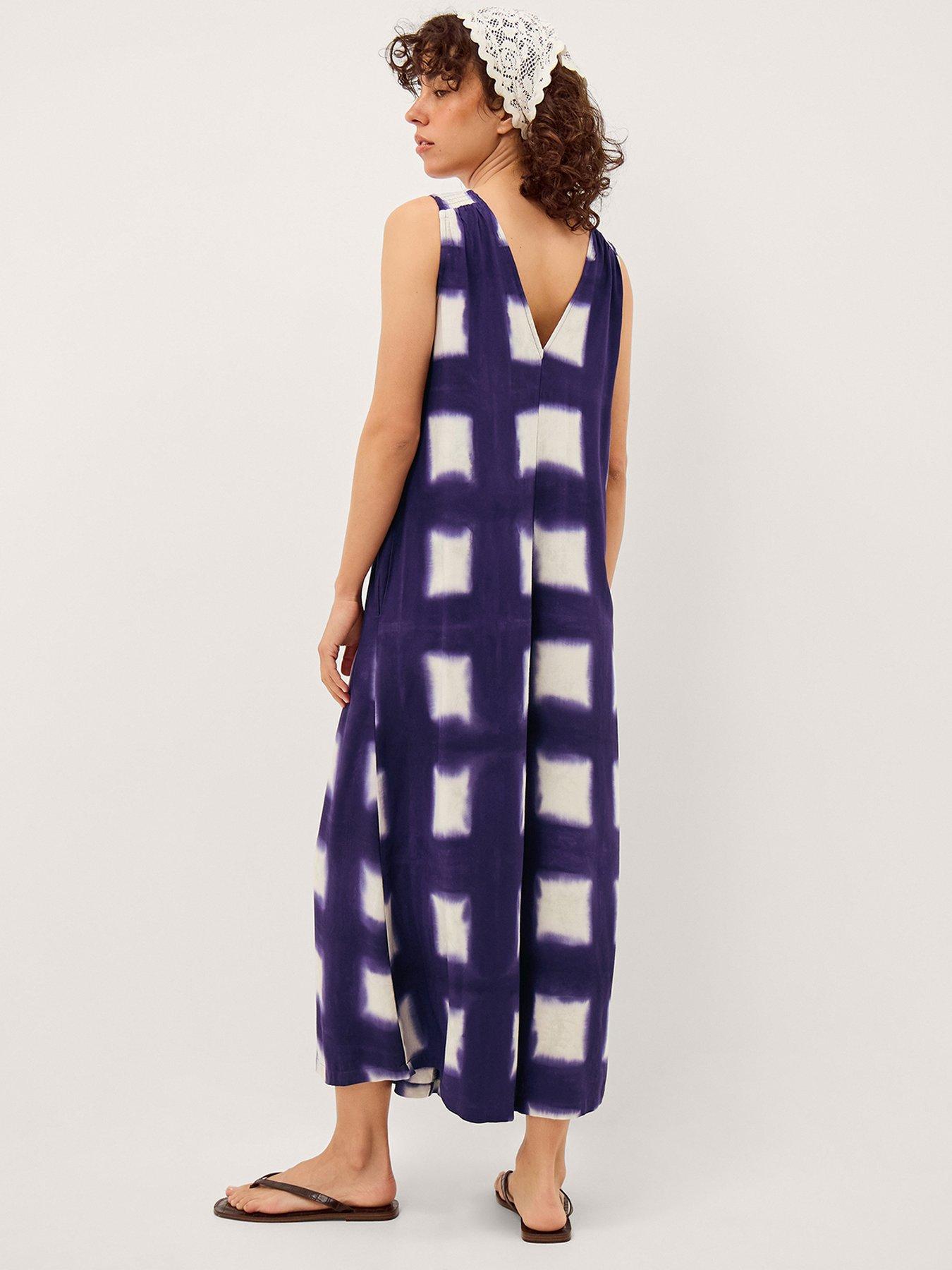 Image 2 of 4 of Monsoon Halia Artisanal Tie-Dye Jumpsuit - Navy Blue