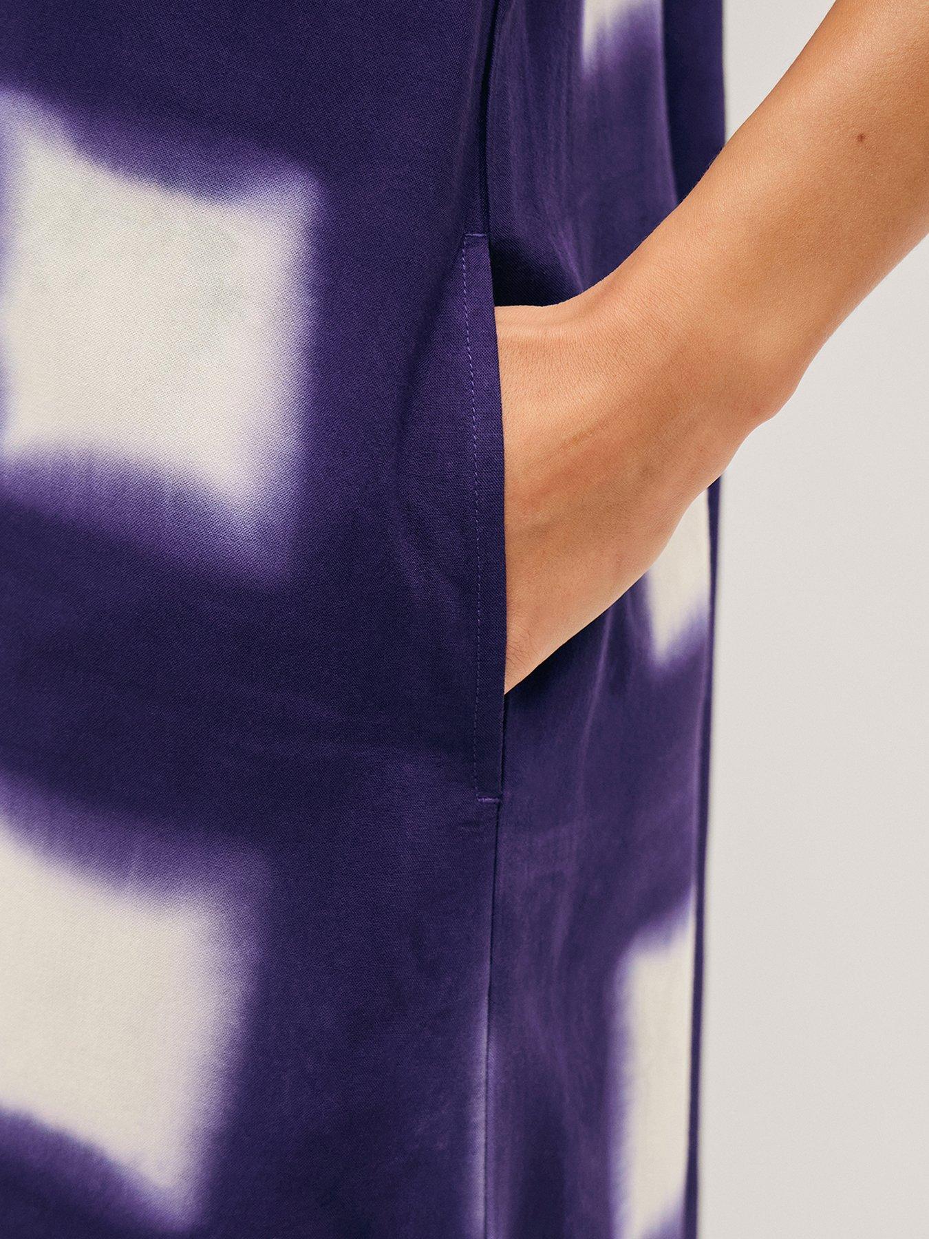 Image 4 of 4 of Monsoon Halia Artisanal Tie-Dye Jumpsuit - Navy Blue