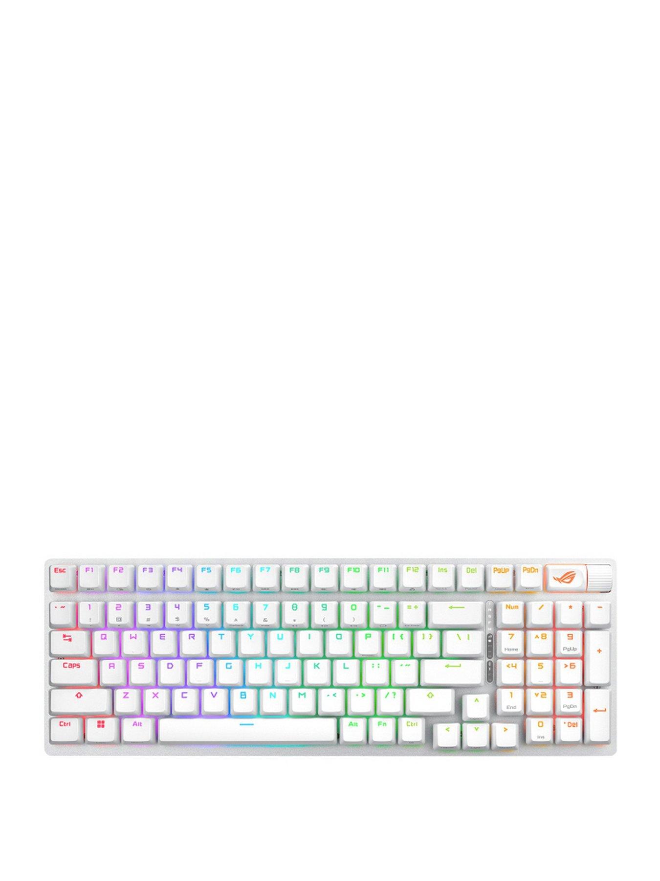 Asus Rog Strix Scope Ii 96 Wireless Gaming Keyboard Tri-Mode Connection Dampening Foam & Switch-Dampening Pads Hot White, Laptops Direct - 90MP037A-BKEA30 - Image 15