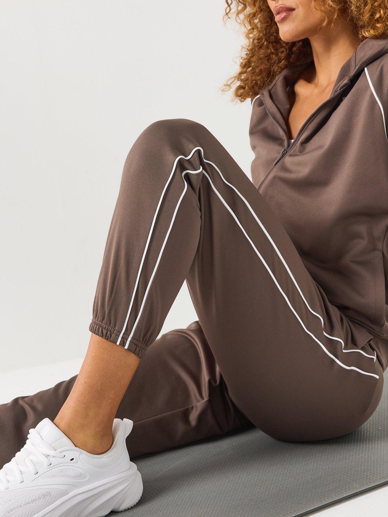 Image 5 of 6 of UNDER ARMOUR Womens Training Rival Knit Tracksuit - Brown