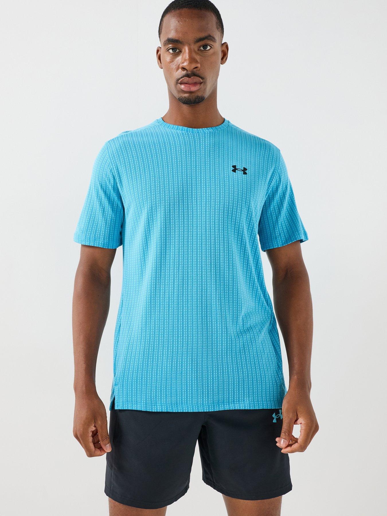 UNDER ARMOUR Mens Training Tech Vent Jacquard T-Shirt, Blue, Size 2Xl, Men