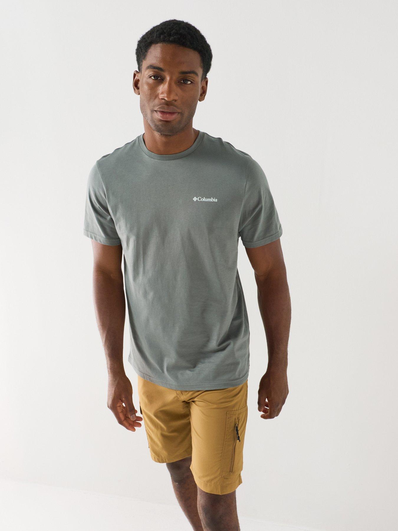 Image 2 of 6 of Columbia Mens CSC Logo Back Graphic T-Shirt - Green