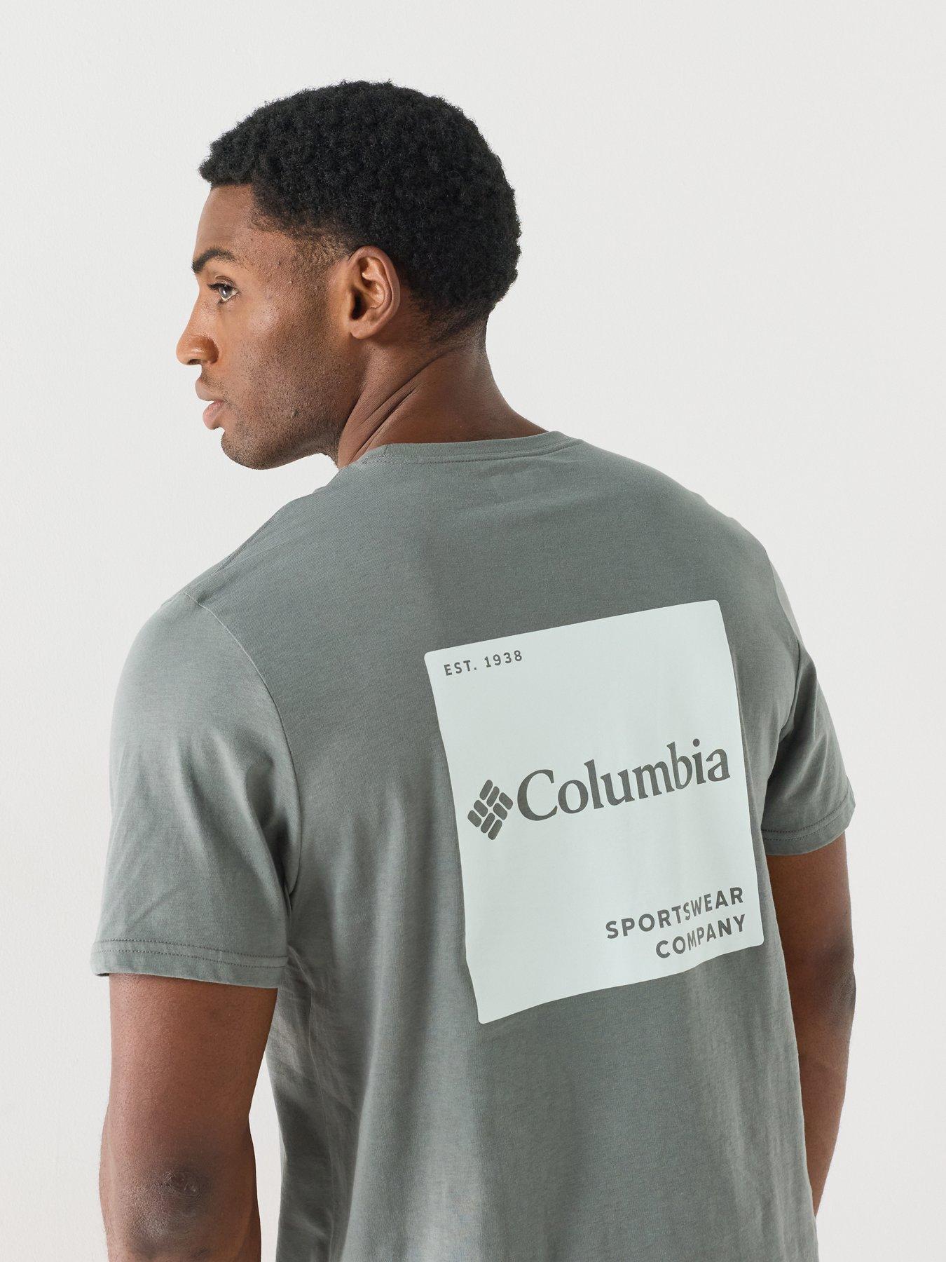 Image 5 of 6 of Columbia Mens CSC Logo Back Graphic T-Shirt - Green