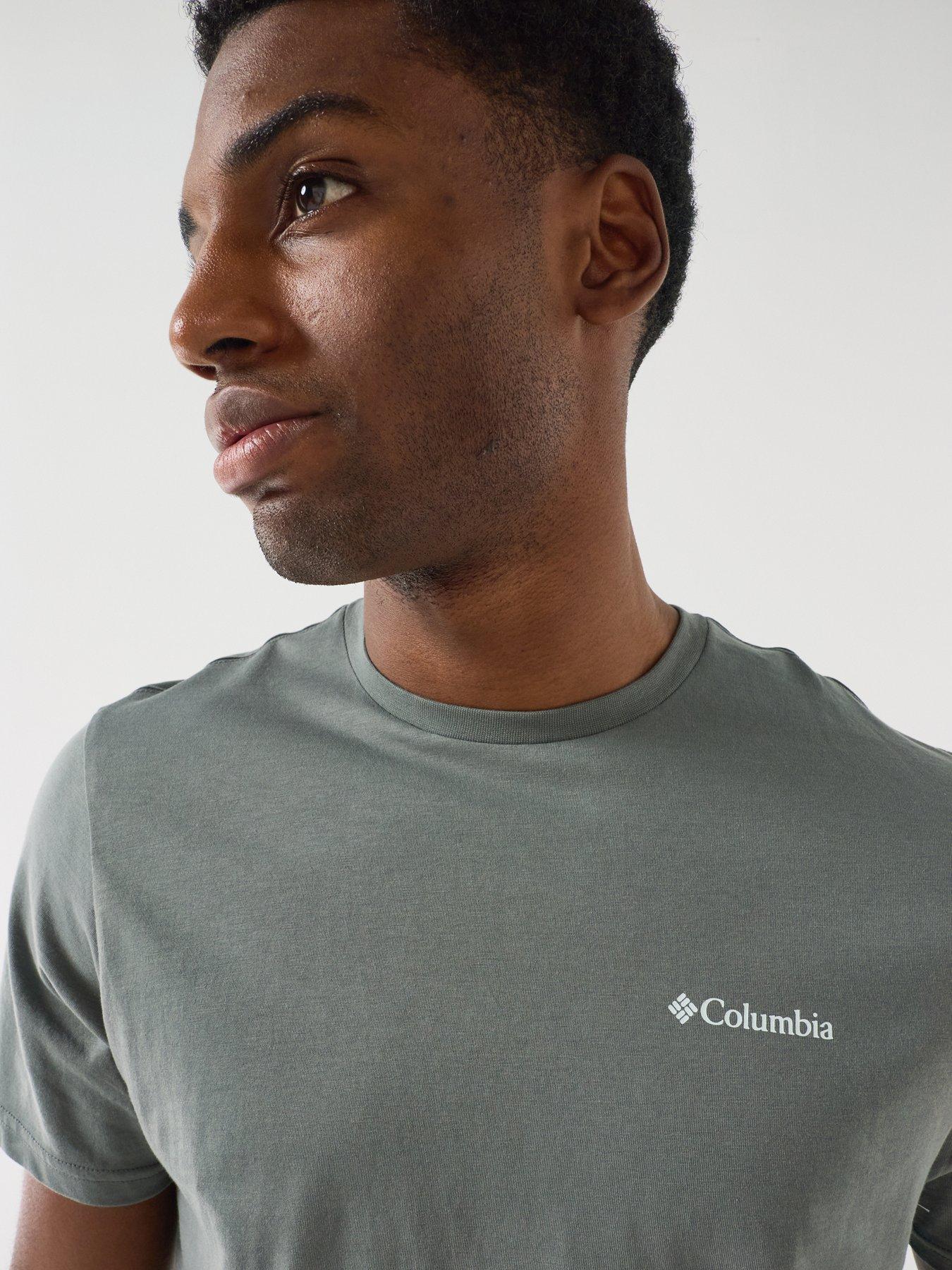 Image 6 of 6 of Columbia Mens CSC Logo Back Graphic T-Shirt - Green
