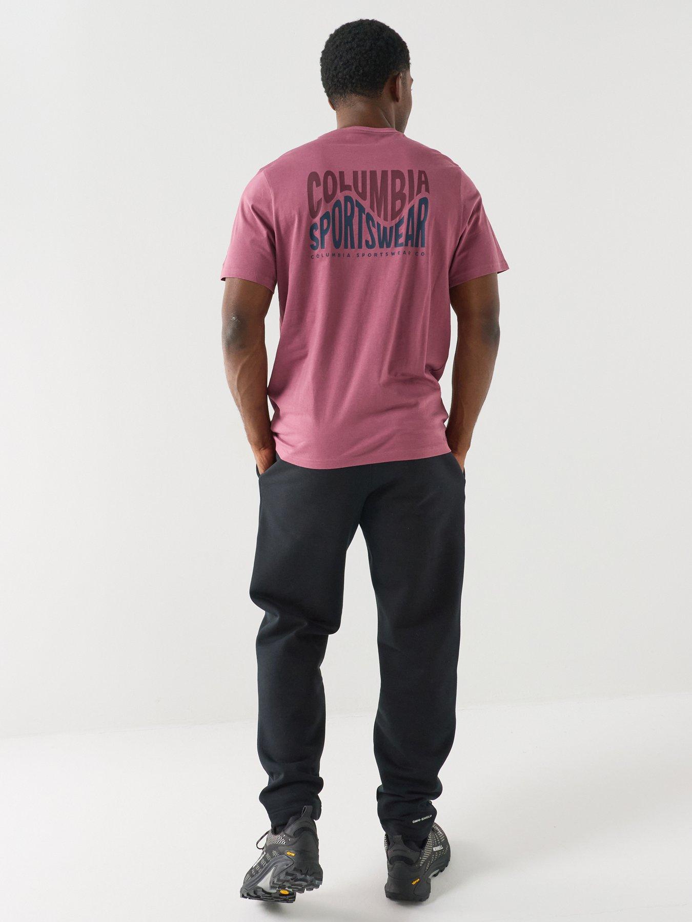 Columbia Mens Csc Outdoor Back Graphic T-Shirt - Purple