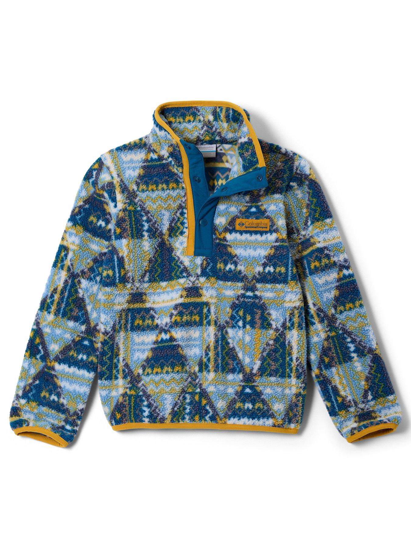 Image 1 of 2 of Columbia Junior Boys Helvetia Ii Printed 1/2 Snap Fleece - Blue