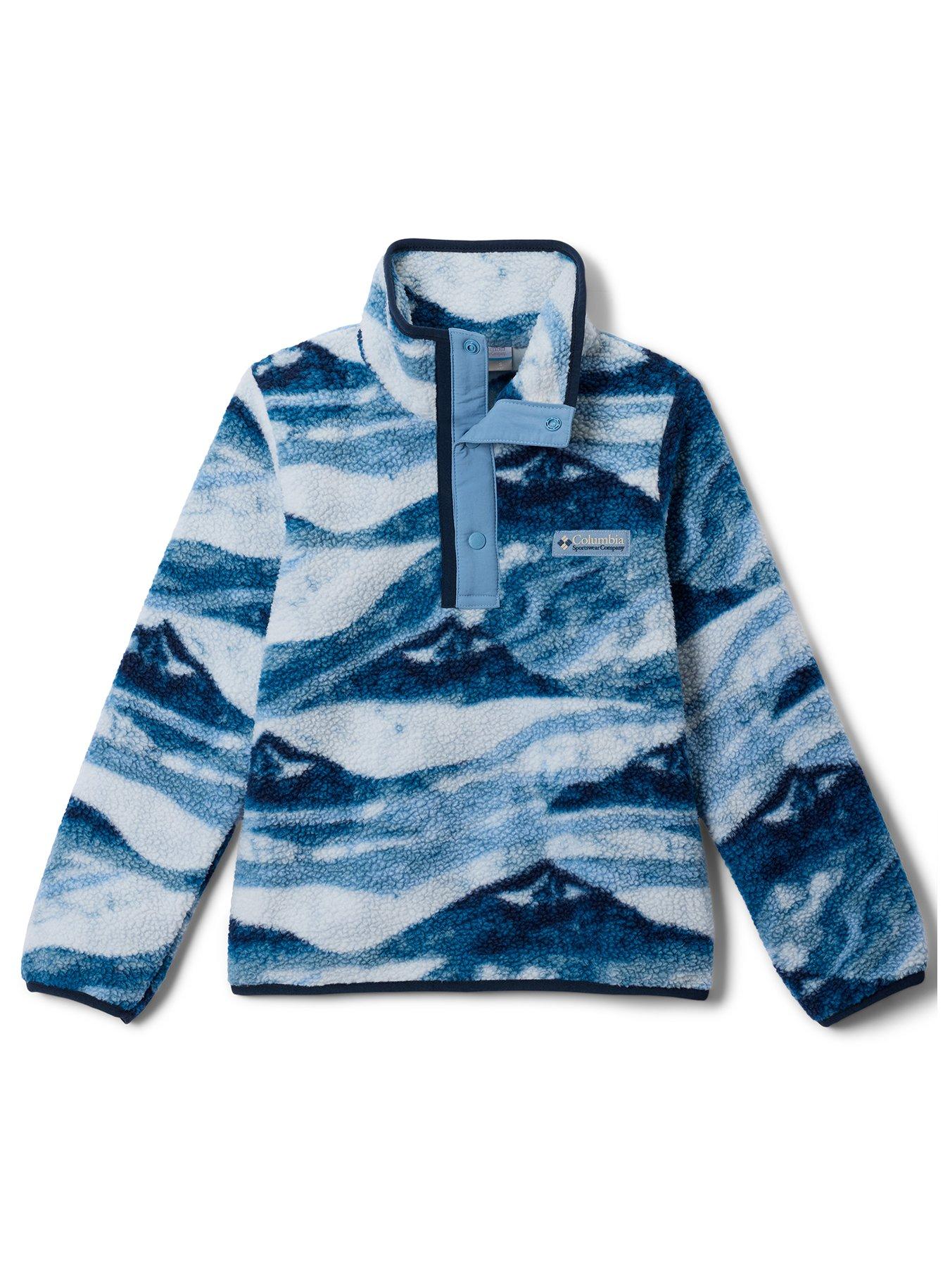 Image 1 of 2 of Columbia Junior Boys Helvetia Ii Printed 1/2 Snap Fleece - Blue
