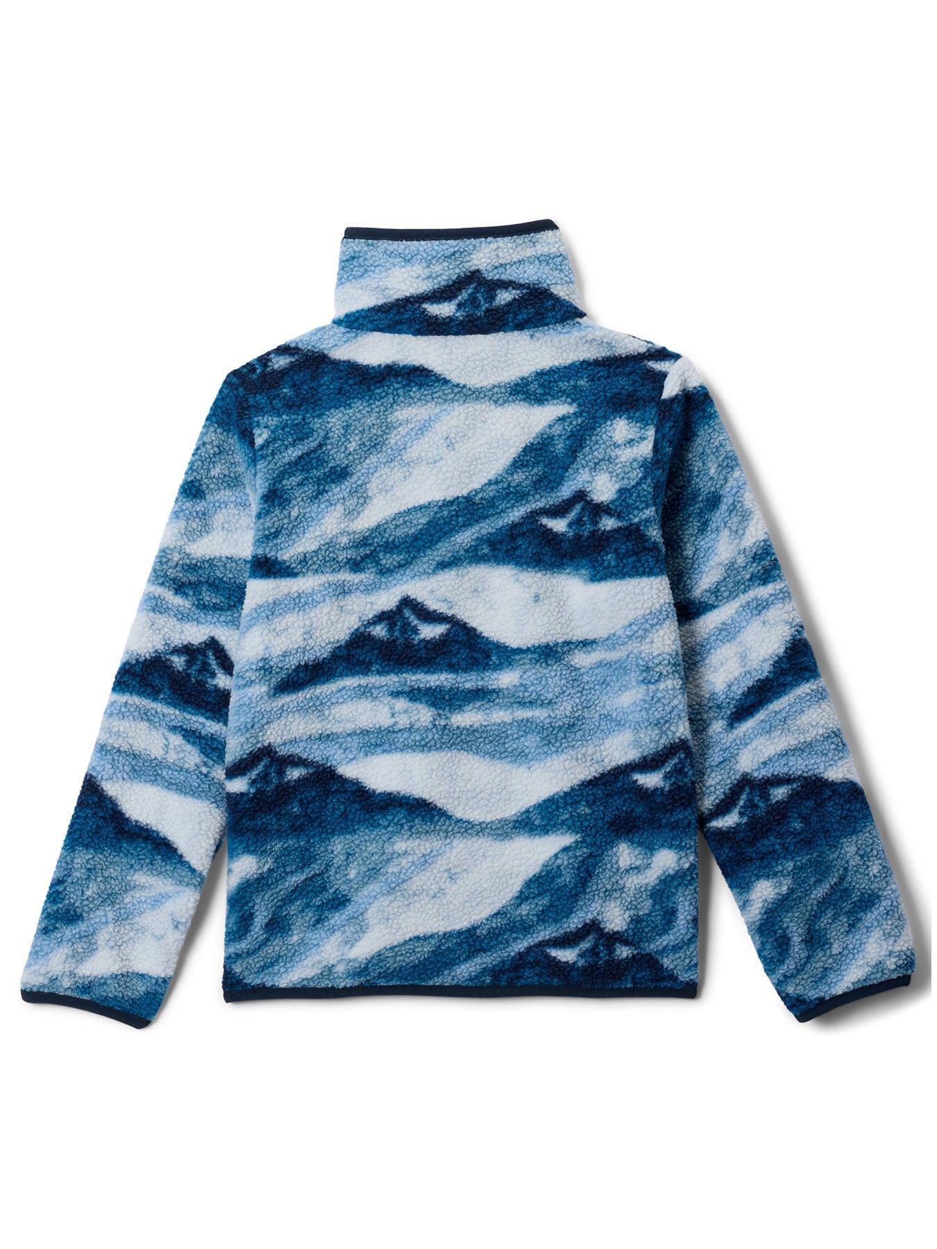 Image 2 of 2 of Columbia Junior Boys Helvetia Ii Printed 1/2 Snap Fleece - Blue