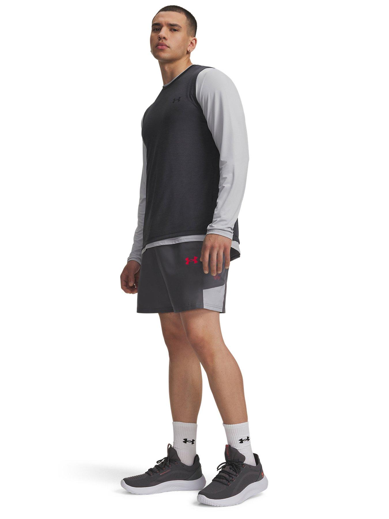 Image 3 of 4 of UNDER ARMOUR Mens Training Tech Utility Shorts - Grey