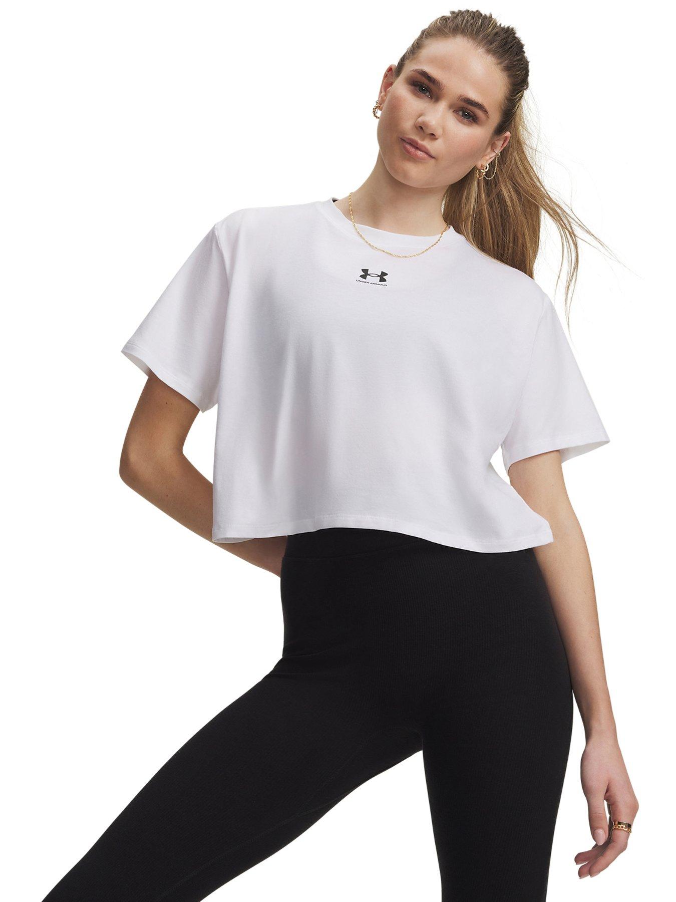 UNDER ARMOUR Women's Rival Core Short Sleeve T-Shirt - White