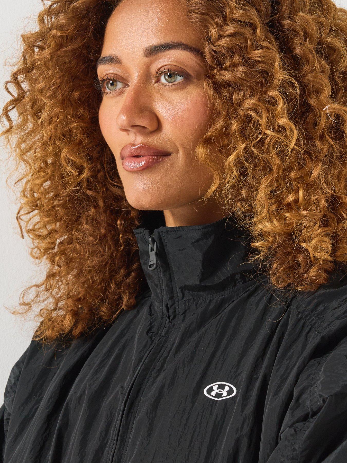 Image 4 of 6 of UNDER ARMOUR Womens Rival Woven UA Storm Relaxed Fit Blouse - Black