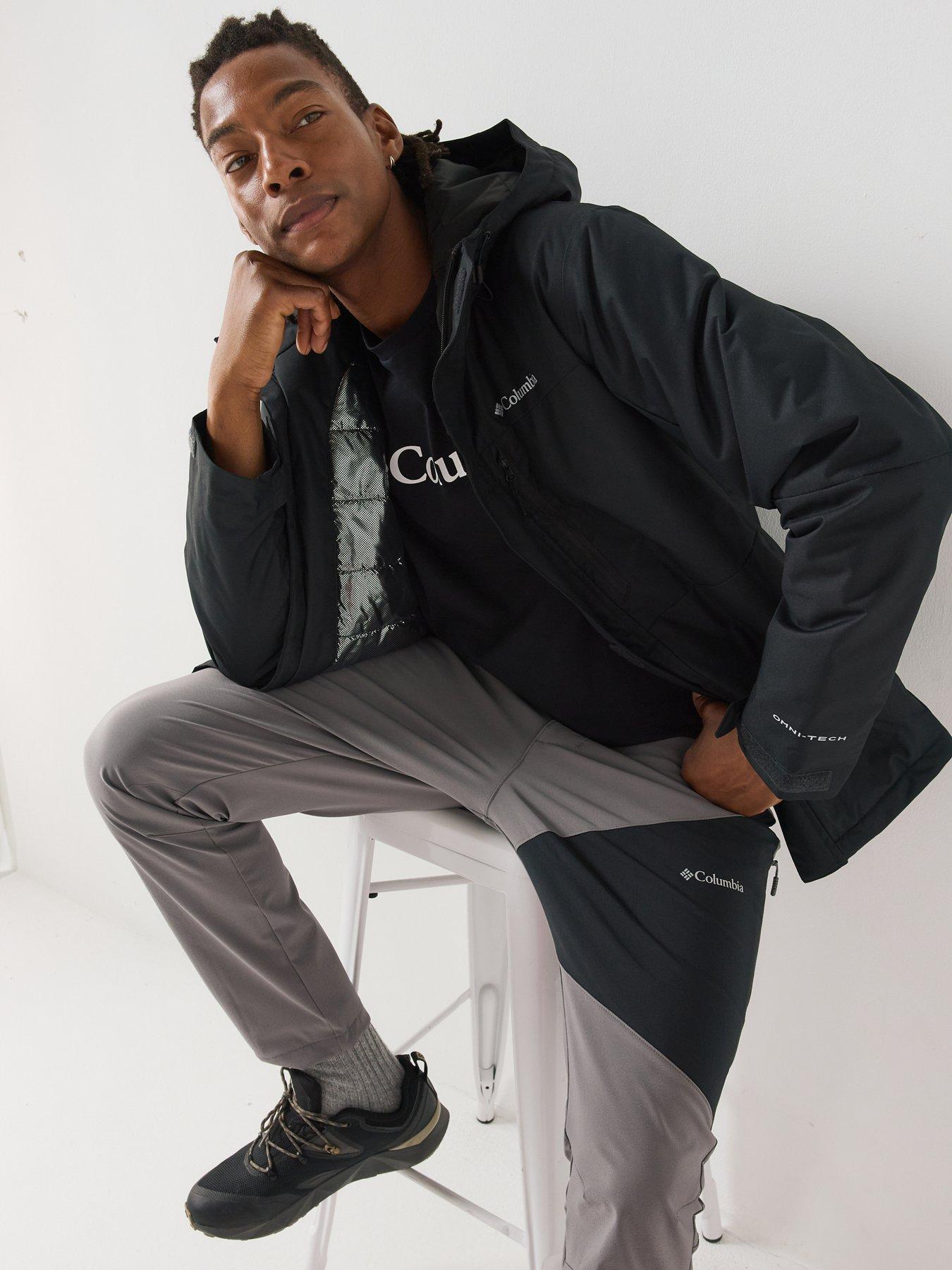 Image 4 of 6 of Columbia Mens Hikebound II Insulated Hooded Full Zip Jacket - Black