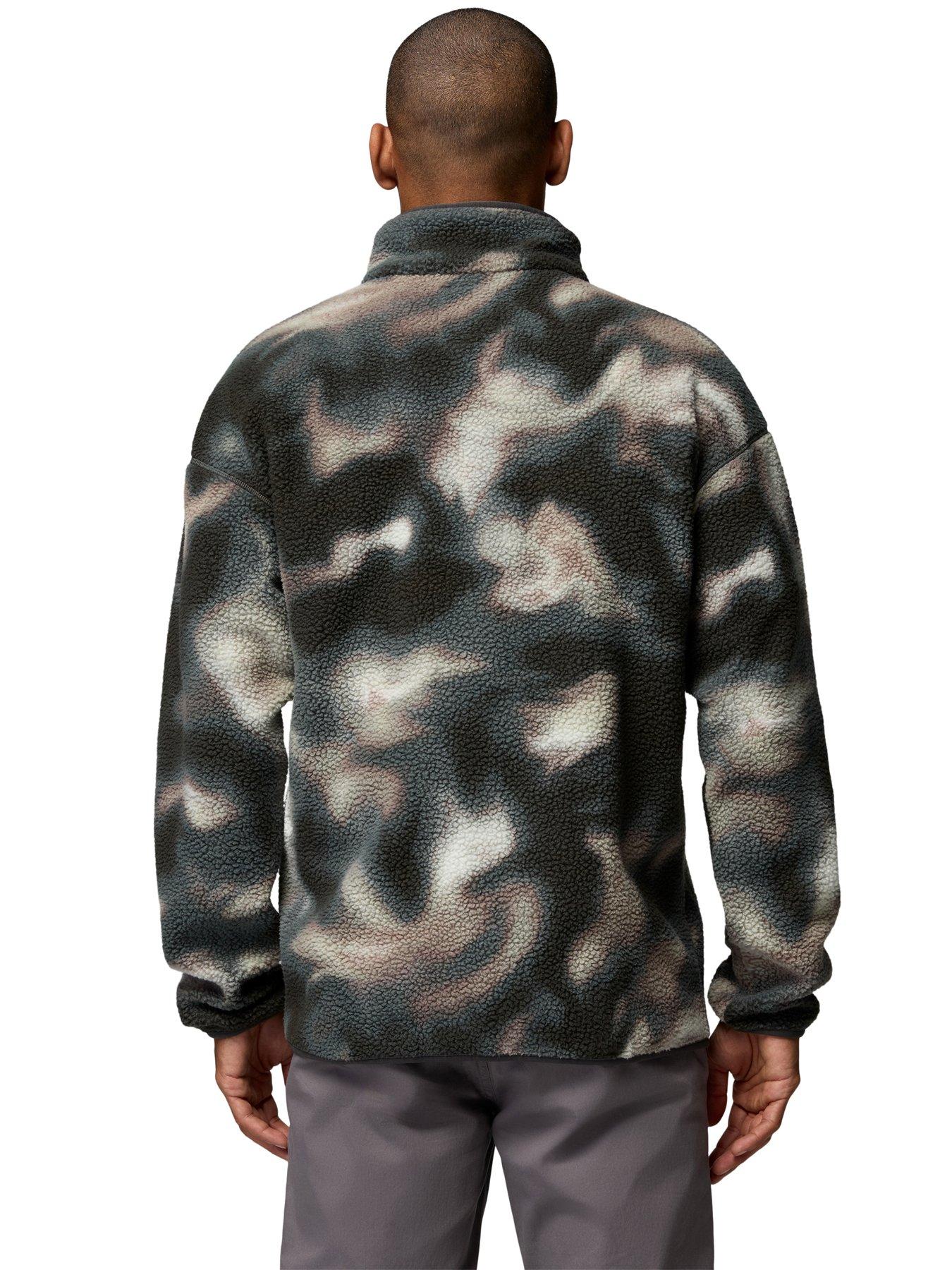Image 2 of 4 of Columbia Mens Helvetia II Printed Half-Snap Sherpa Fleece - Green