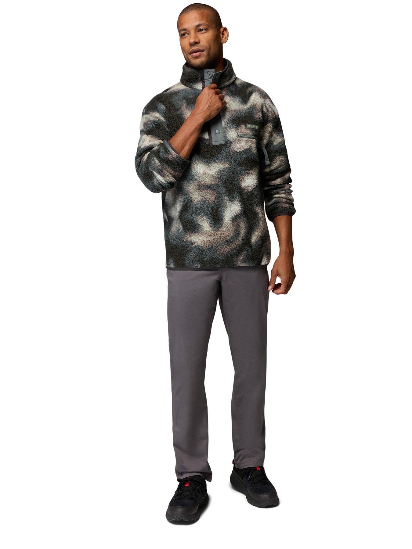 Image 4 of 4 of Columbia Mens Helvetia II Printed Half-Snap Sherpa Fleece - Green
