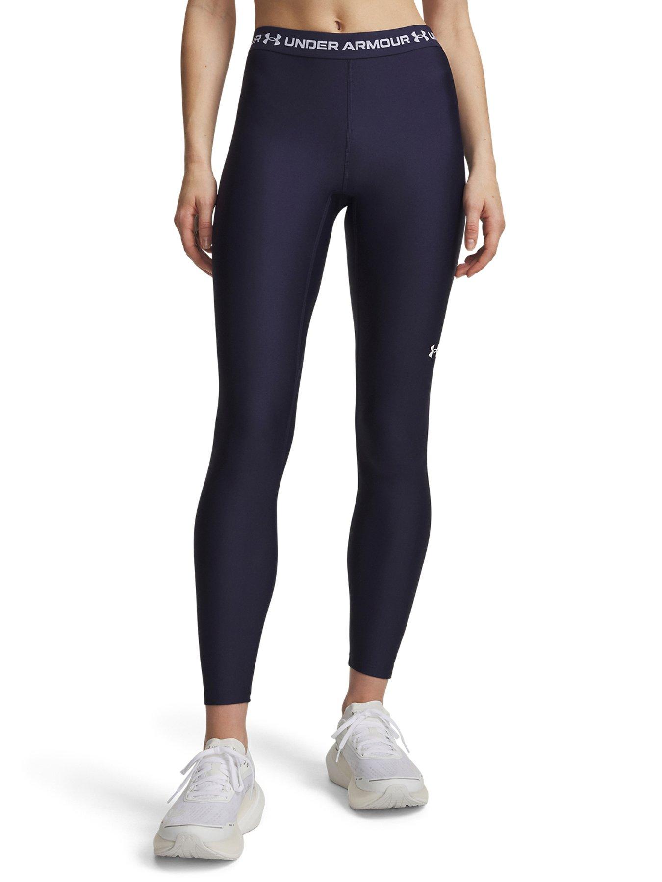 Under Armour Midnight Navy / White Heat Gear Leggings - Image 6