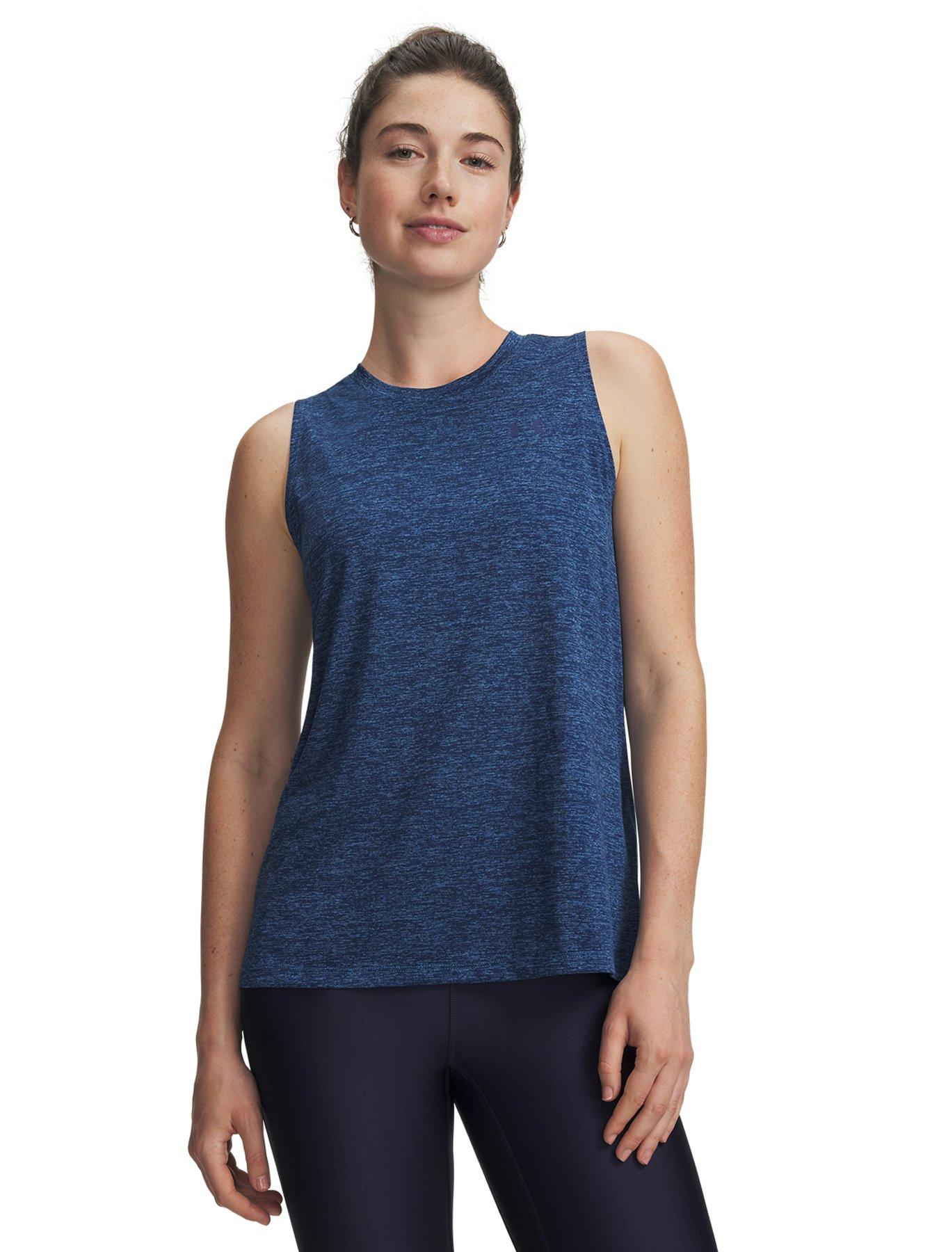UNDER ARMOUR Womens Training Tech Twist Tank, Blue, Size Xl, Women