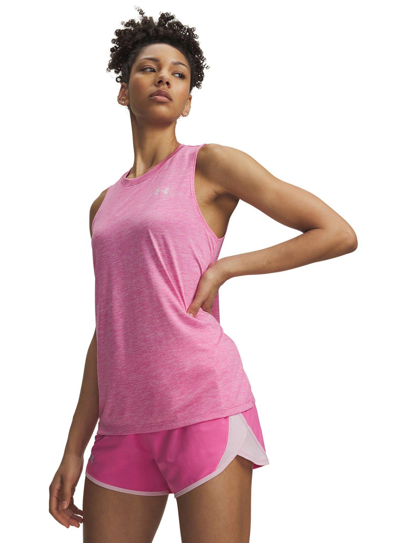 UNDER ARMOUR Women's Tech Twist Tank, Pink, Size 2Xl, Women