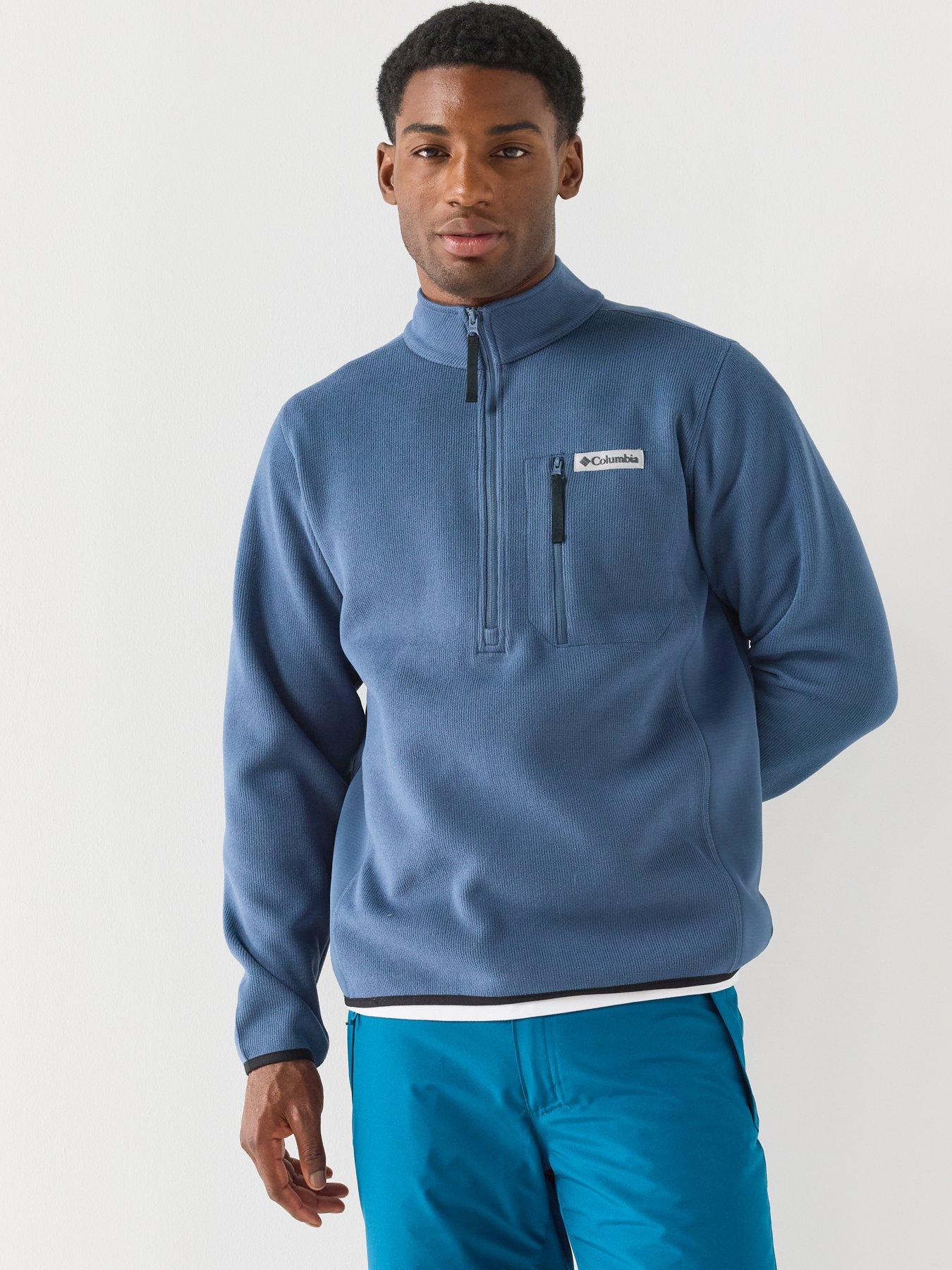Image 1 of 5 of Columbia Mens Sweater Weather 1/2 Zip Fleece - Blue