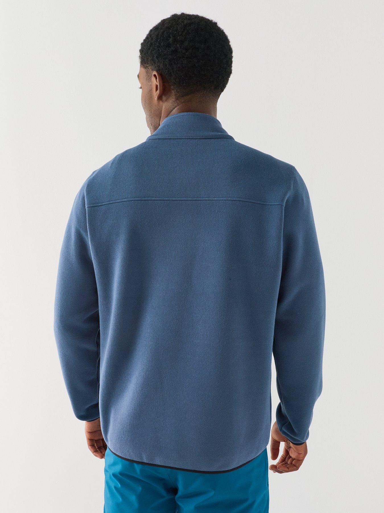 Image 2 of 5 of Columbia Mens Sweater Weather 1/2 Zip Fleece - Blue