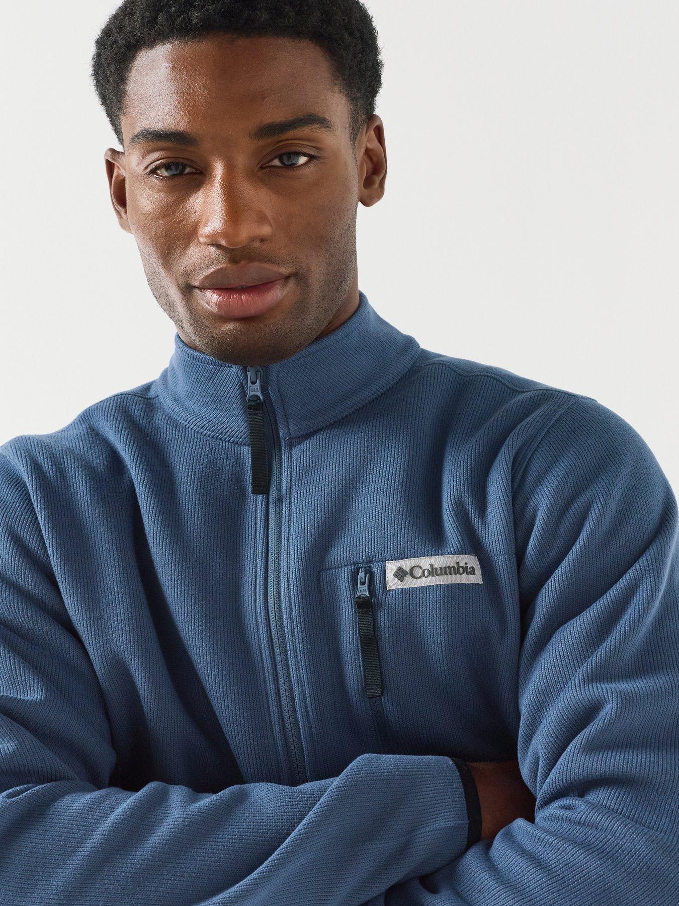 Image 5 of 5 of Columbia Mens Sweater Weather 1/2 Zip Fleece - Blue