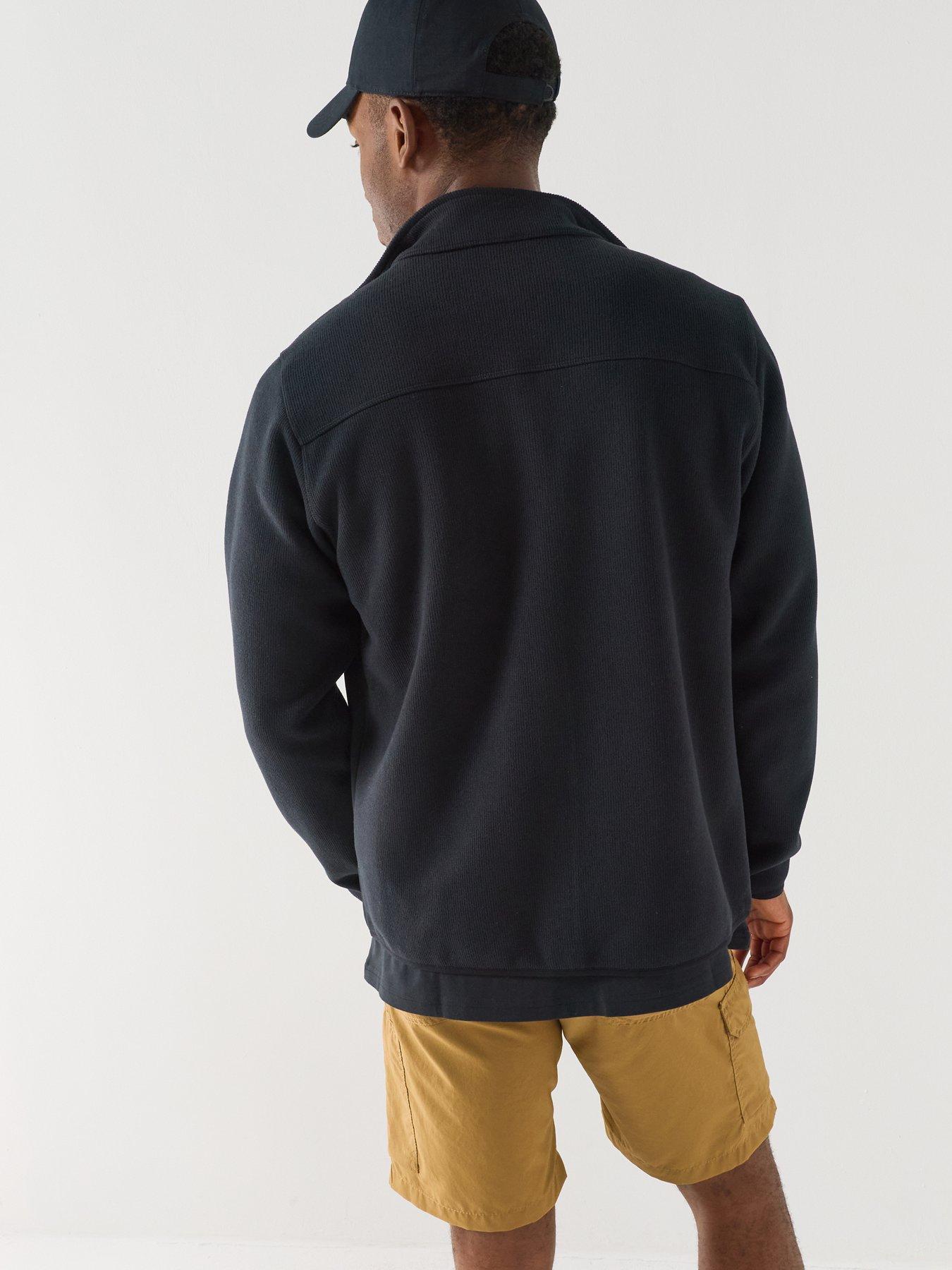 Image 2 of 6 of Columbia Mens Sweater Weather Full Zip Stand Collar Fleece Jacket - Black