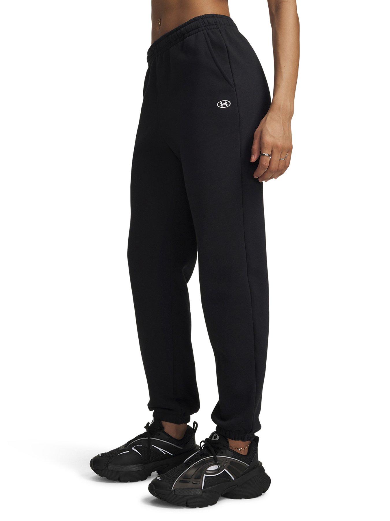UNDER ARMOUR Women's Rival Fleece Joggers, Black, Size M, Women