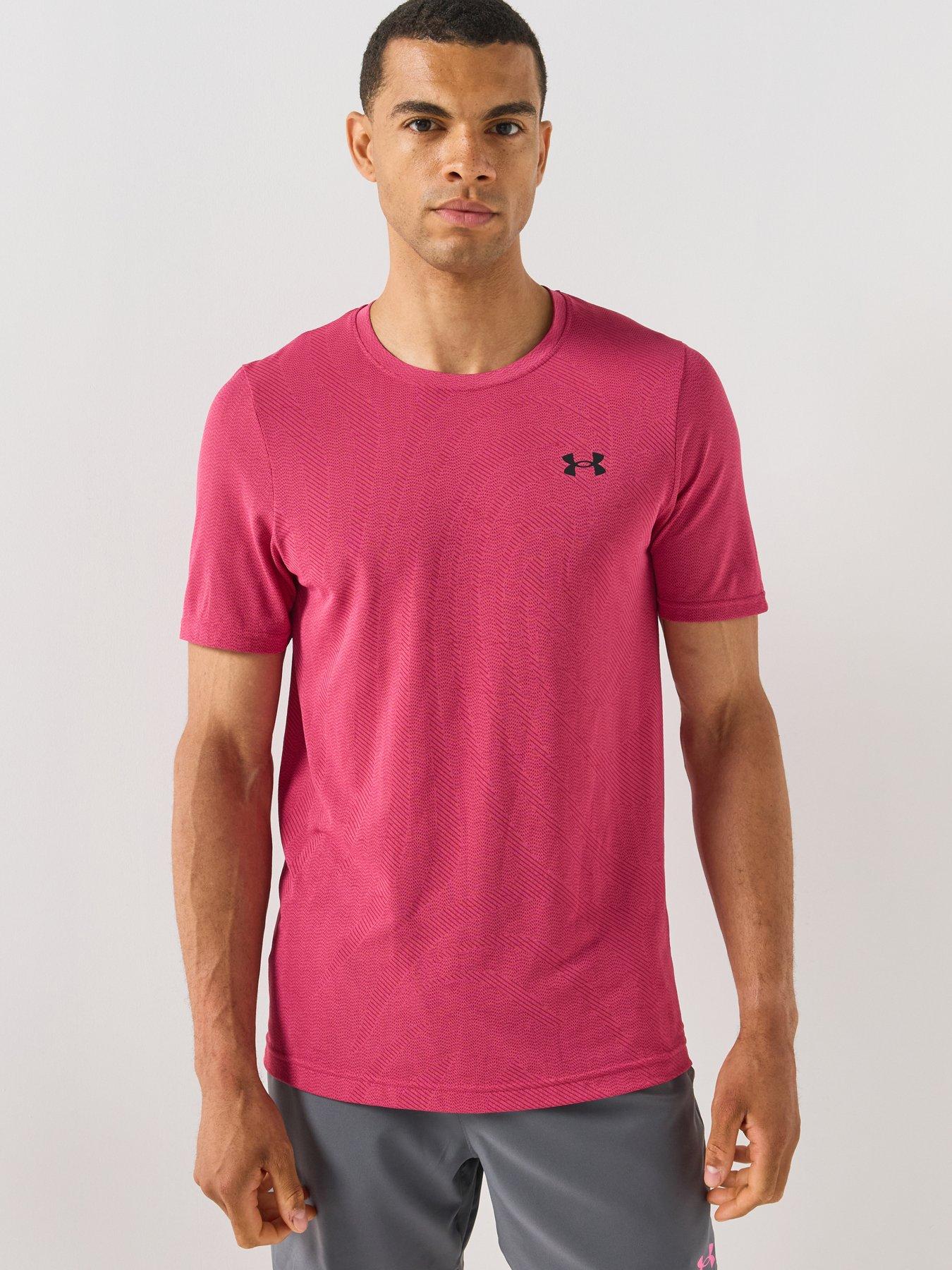 Under Armour Men's Pink Vanish Seamless Short Sleeve Frenzy / Ultimate Black L - Image 2