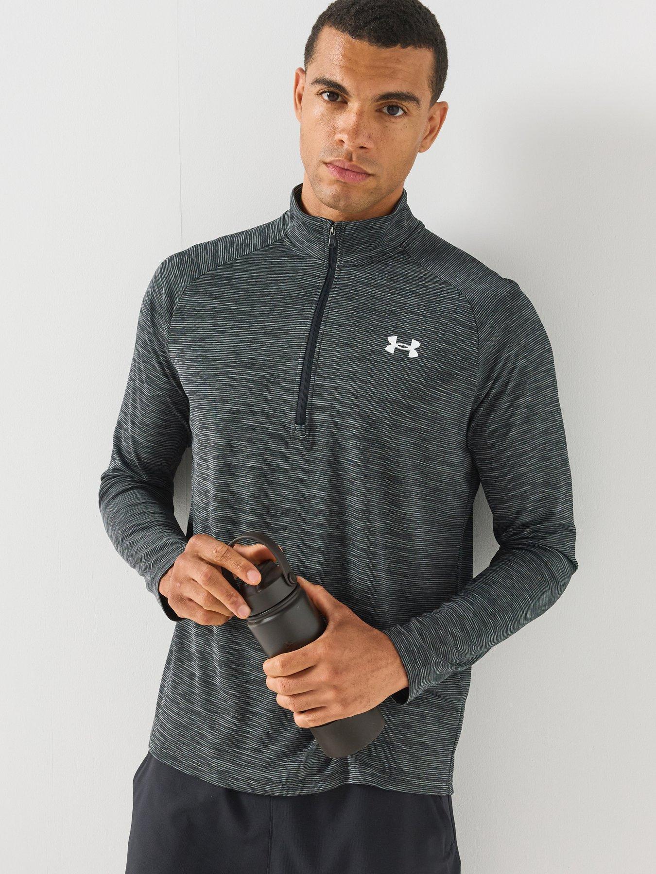 Image 1 of 6 of UNDER ARMOUR Mens UA Tech Textured Quick-Dry Half Zip Training Top - Black