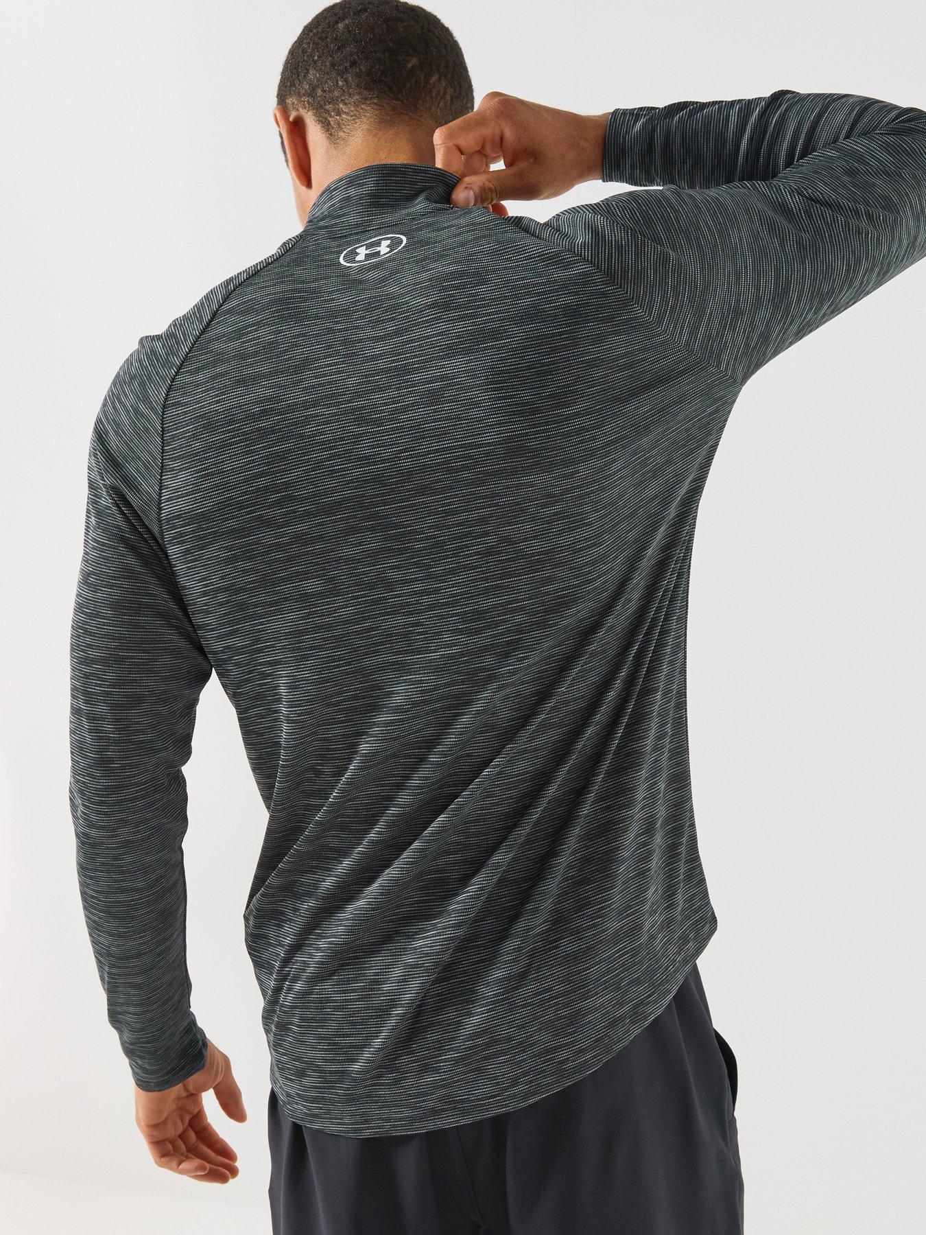 Image 2 of 6 of UNDER ARMOUR Mens UA Tech Textured Quick-Dry Half Zip Training Top - Black