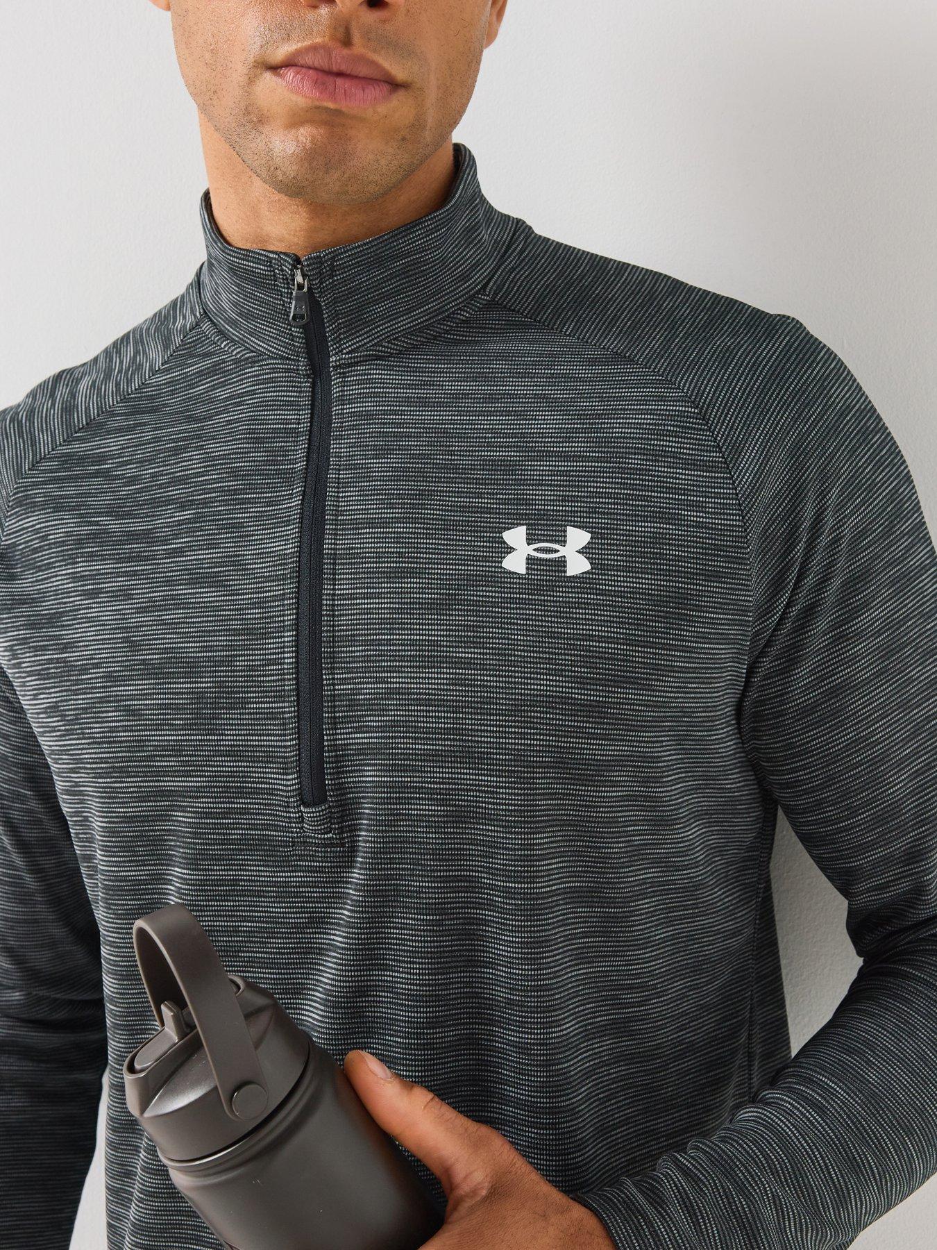 Image 4 of 6 of UNDER ARMOUR Mens UA Tech Textured Quick-Dry Half Zip Training Top - Black