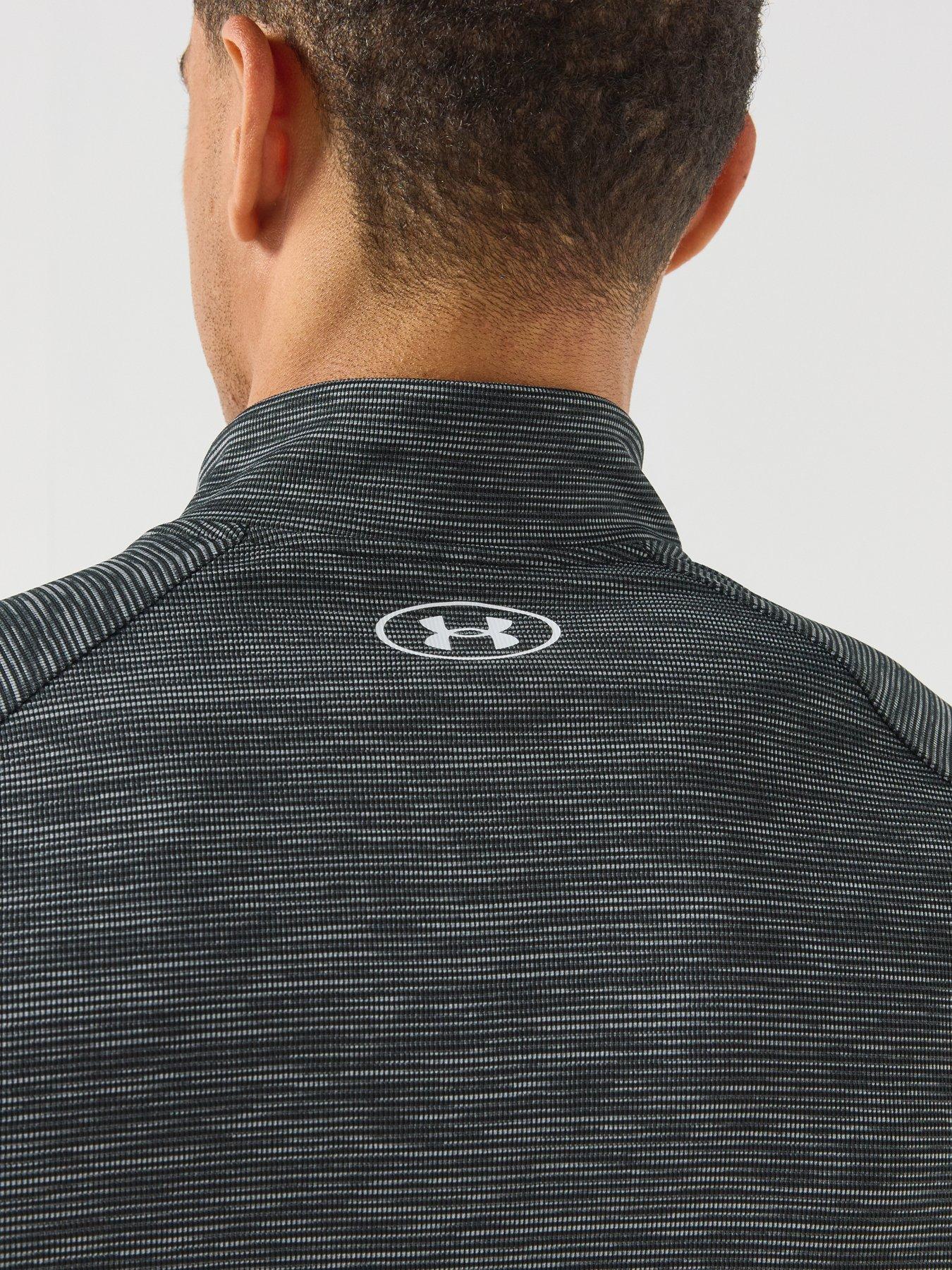 Image 5 of 6 of UNDER ARMOUR Mens UA Tech Textured Quick-Dry Half Zip Training Top - Black