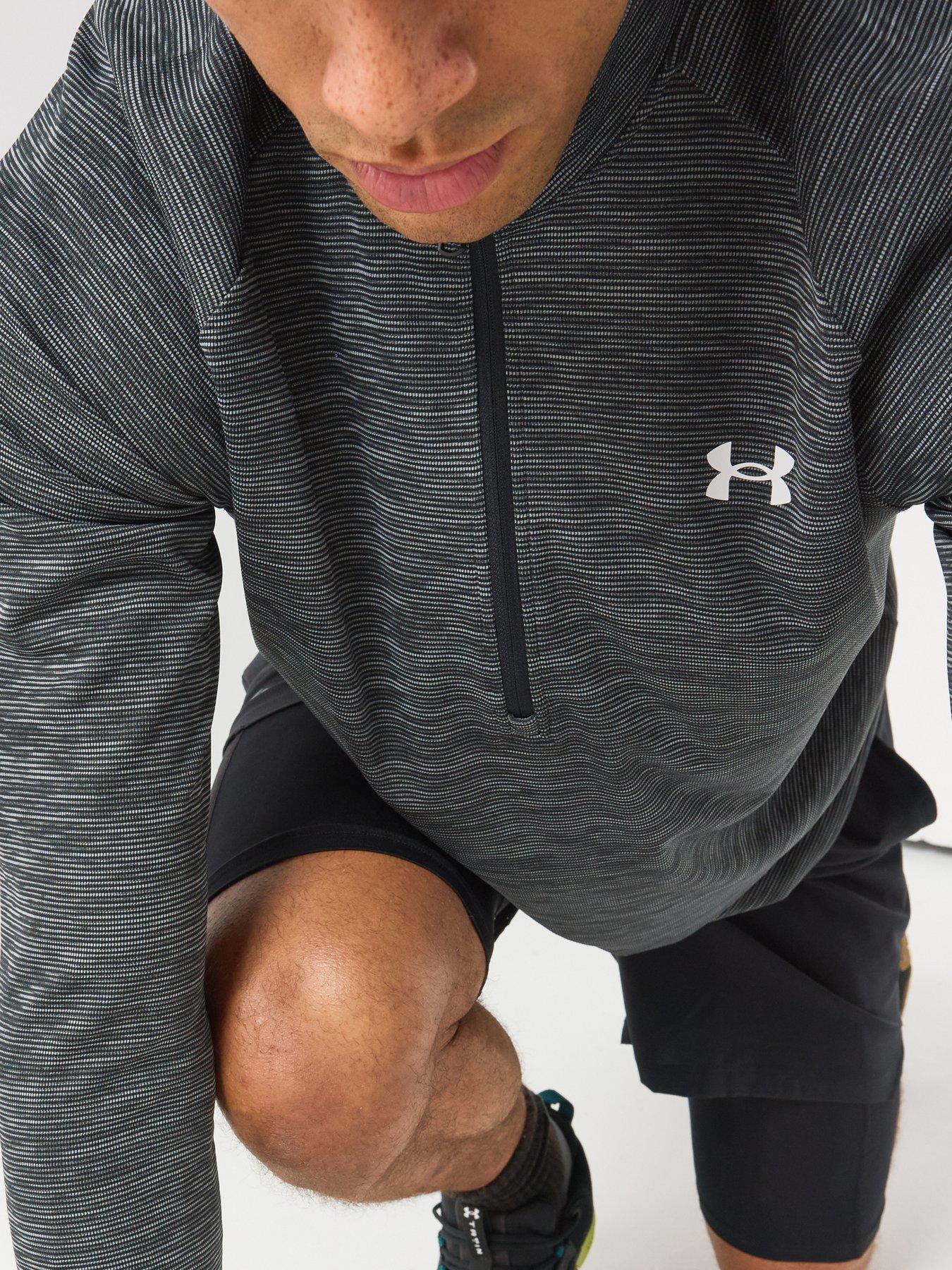 Image 6 of 6 of UNDER ARMOUR Mens UA Tech Textured Quick-Dry Half Zip Training Top - Black