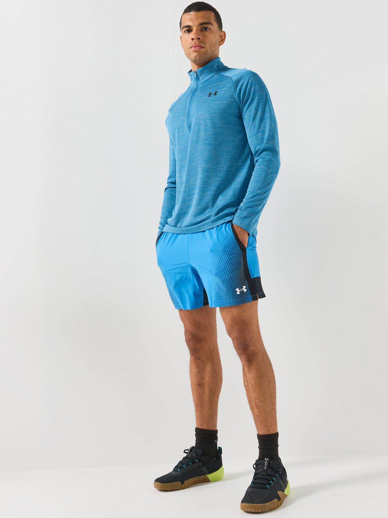 Image 3 of 6 of UNDER ARMOUR Mens Training Tech Textured Half Zip Top - Blue