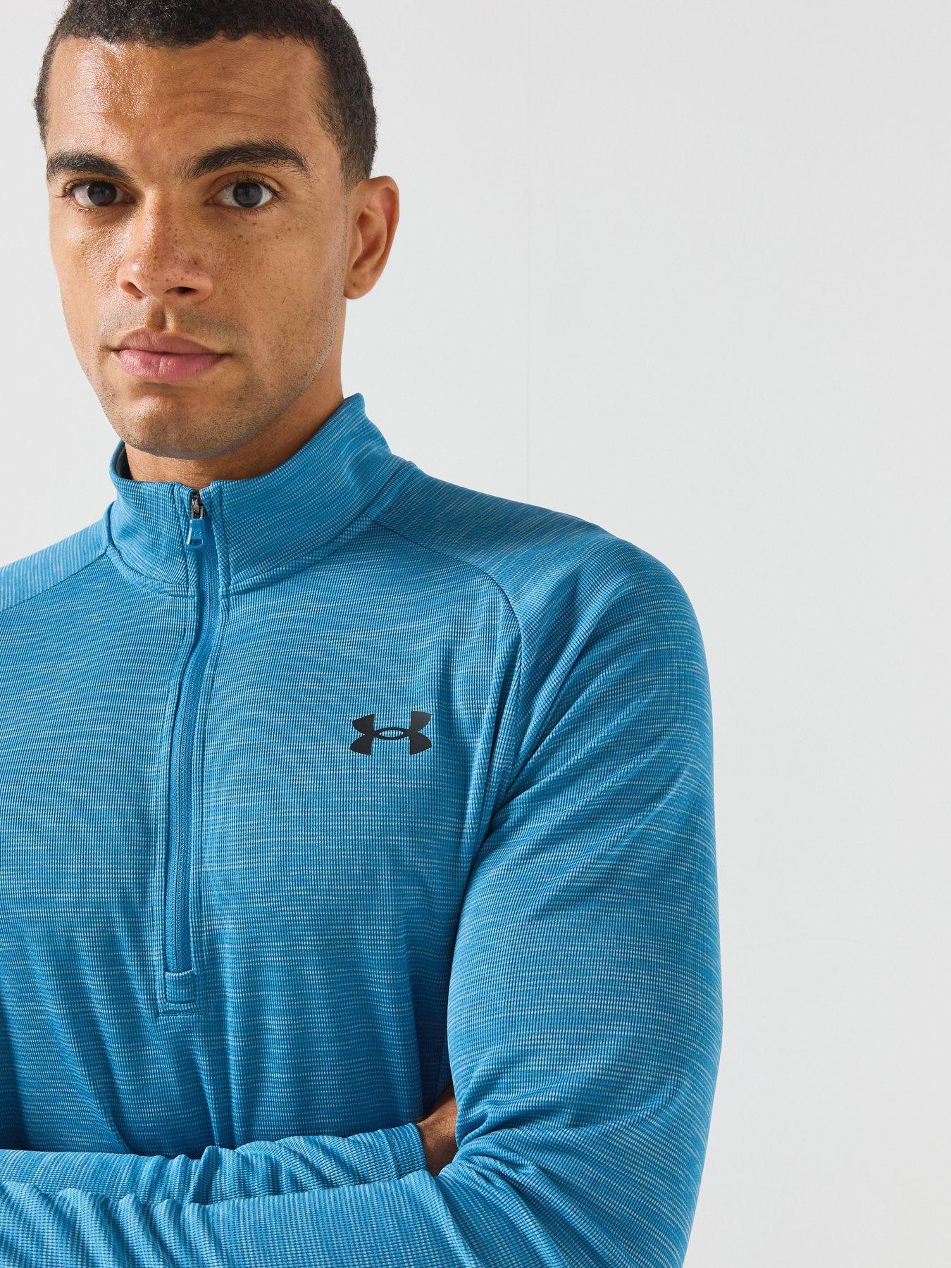 Image 6 of 6 of UNDER ARMOUR Mens Training Tech Textured Half Zip Top - Blue