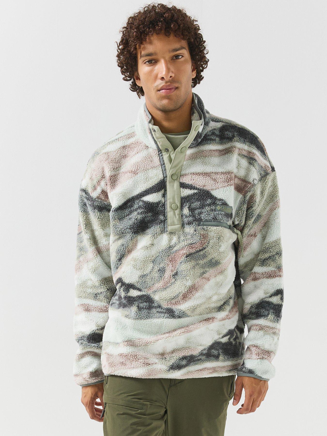 Image 1 of 6 of Columbia Mens Helvetia II Printed Half Snap Fleece - Green