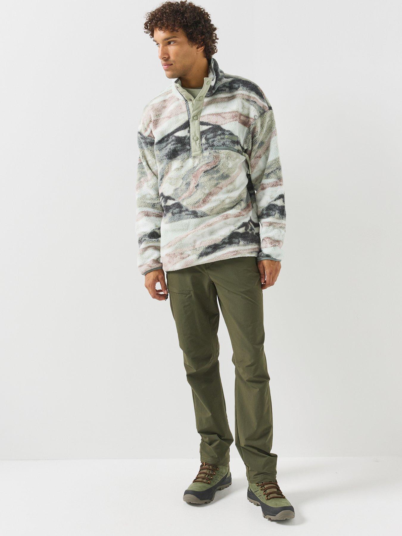 Image 3 of 6 of Columbia Mens Helvetia II Printed Half Snap Fleece - Green