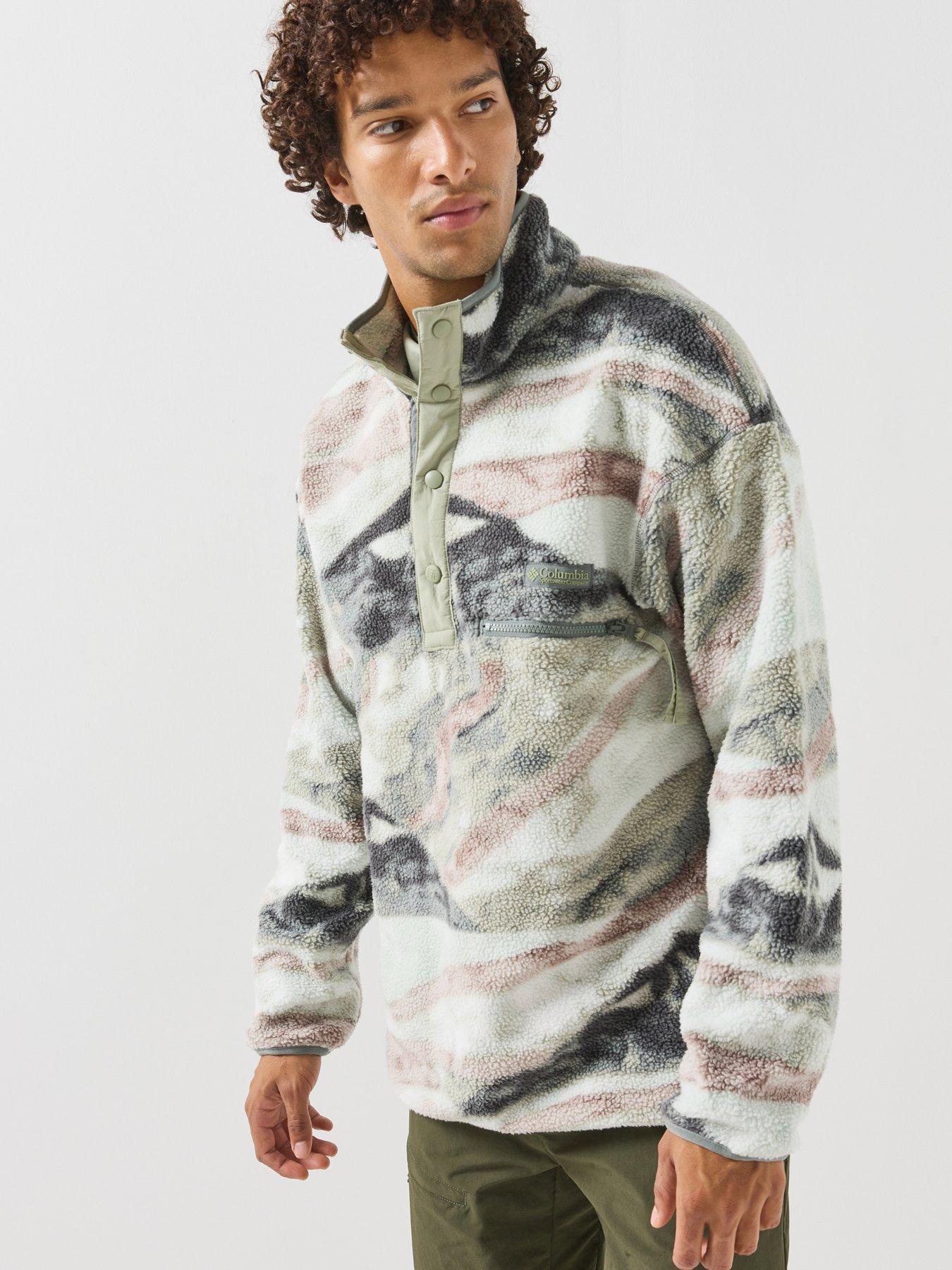 Image 5 of 6 of Columbia Mens Helvetia II Printed Half Snap Fleece - Green