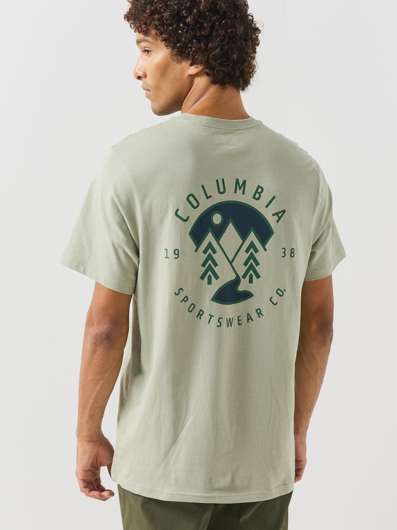 Image 1 of 5 of Columbia Mens CSC Outdoor Graphic Cotton T-Shirt - Green