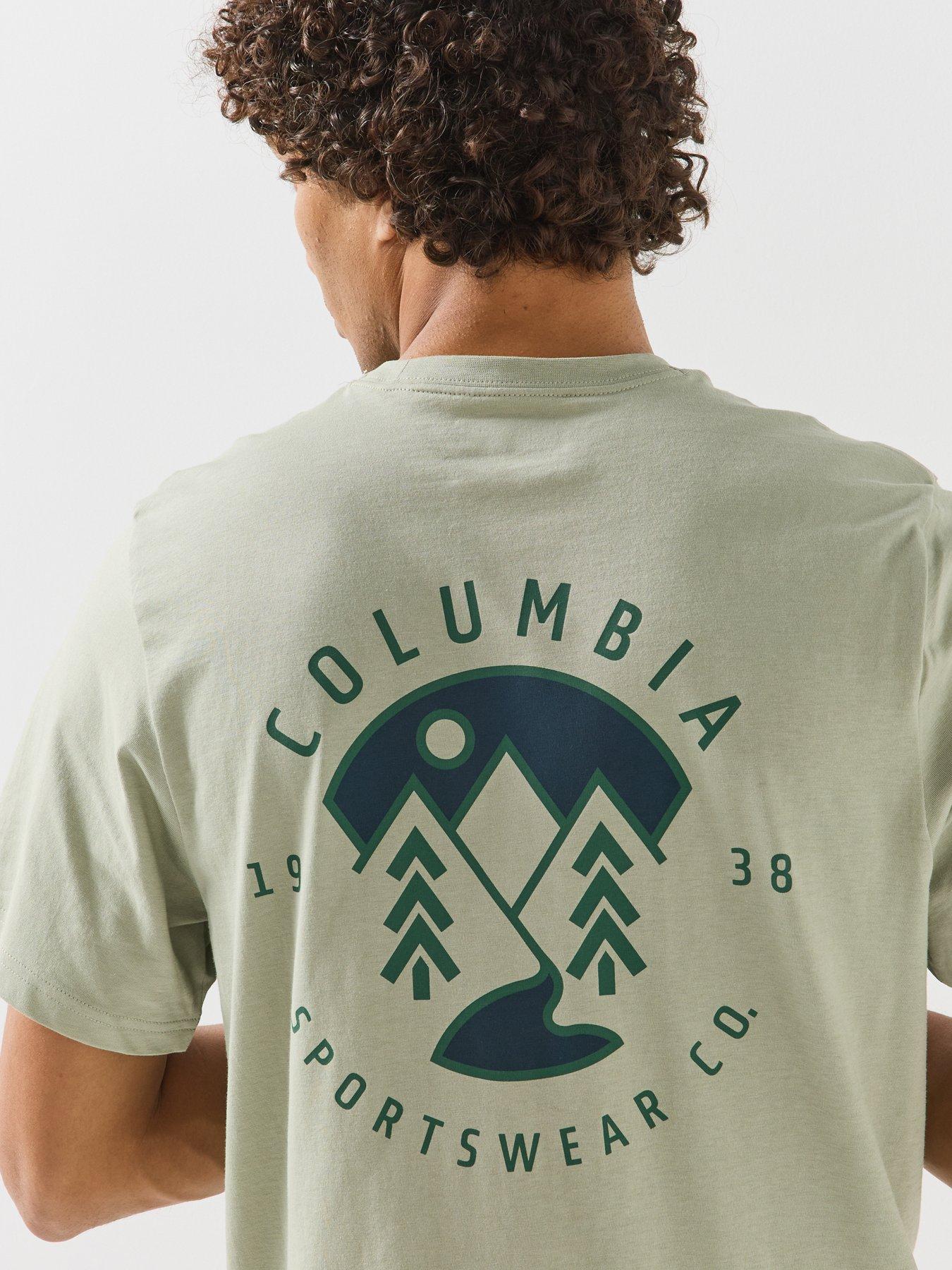 Image 4 of 5 of Columbia Mens CSC Outdoor Graphic Cotton T-Shirt - Green