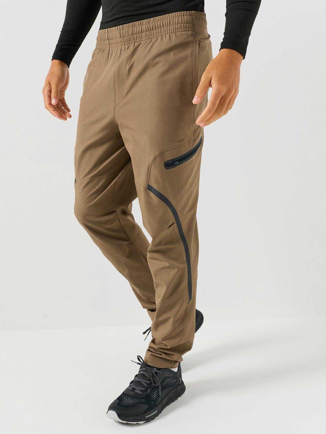 Image 1 of 6 of UNDER ARMOUR Mens Unstoppable 4-Way Stretch Water-Repellent Cargo Pants - Beige