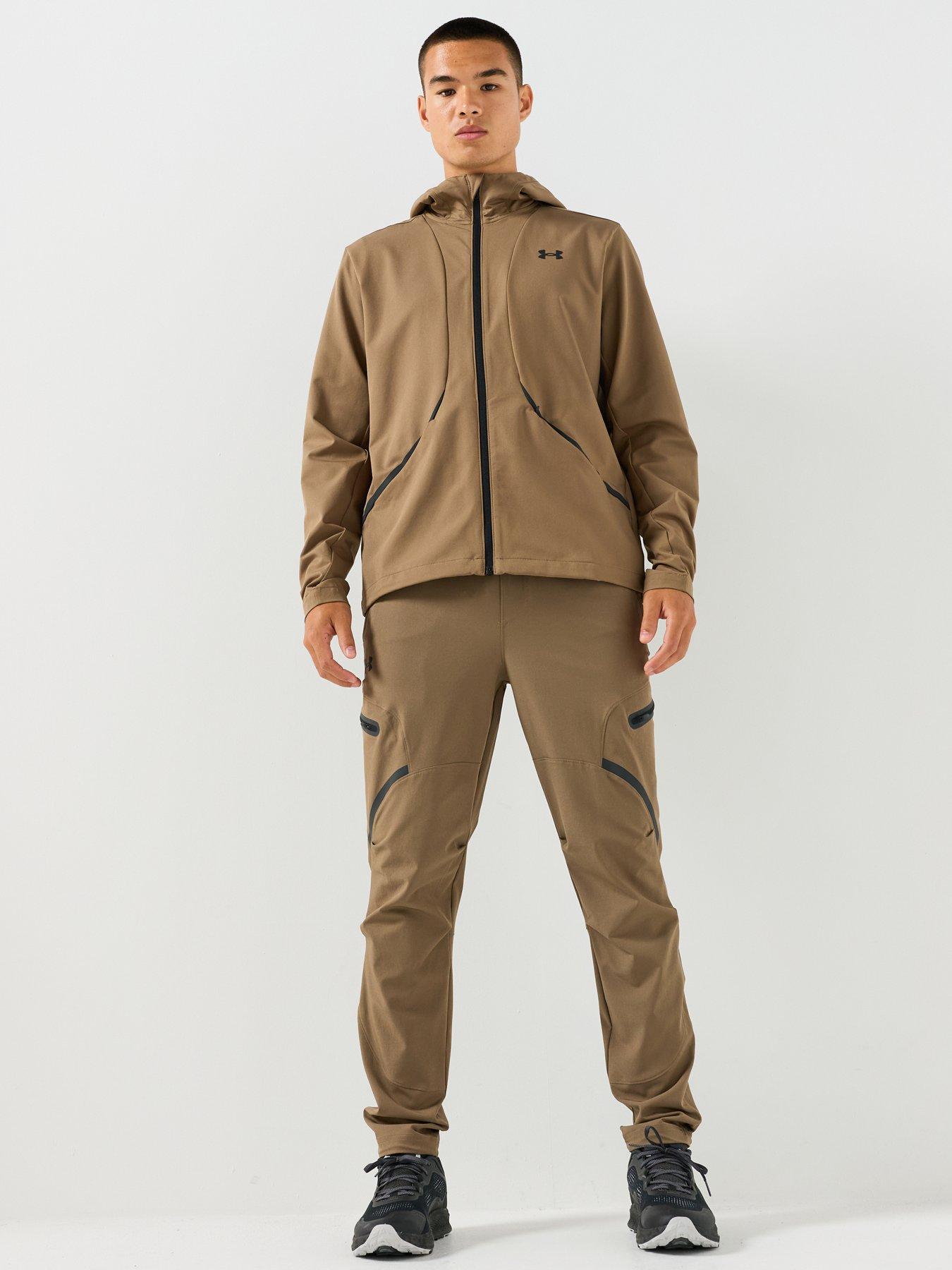 Image 3 of 6 of UNDER ARMOUR Mens Unstoppable 4-Way Stretch Water-Repellent Cargo Pants - Beige