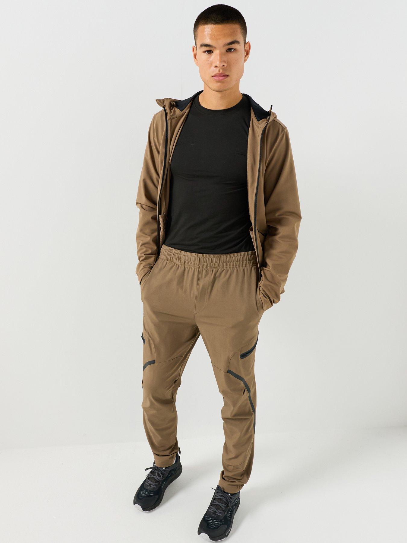 Image 5 of 6 of UNDER ARMOUR Mens Unstoppable 4-Way Stretch Water-Repellent Cargo Pants - Beige